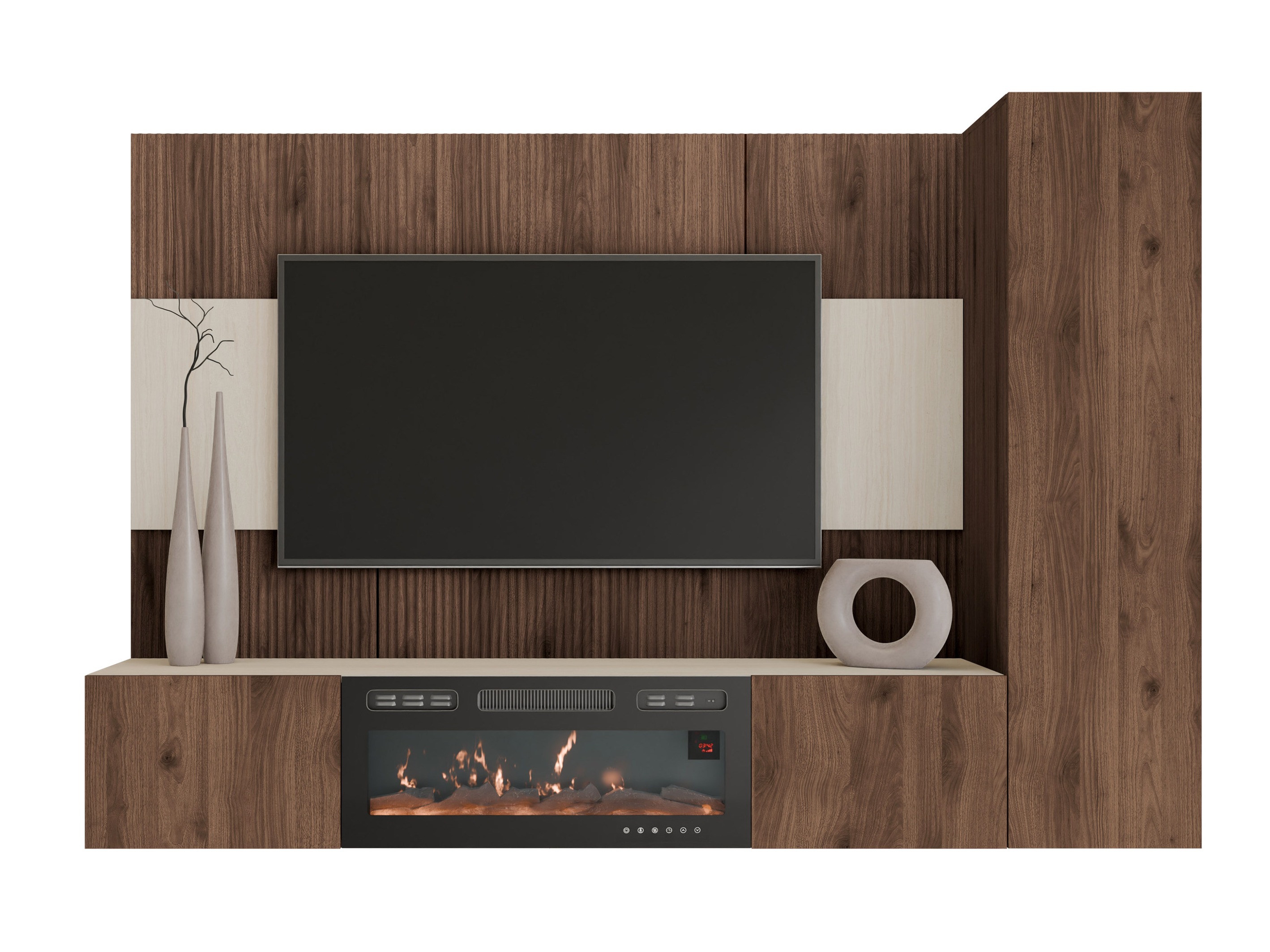 Conjunto para sala de estar Comfivo Salix IX (Nogueira + Claro Travertine)