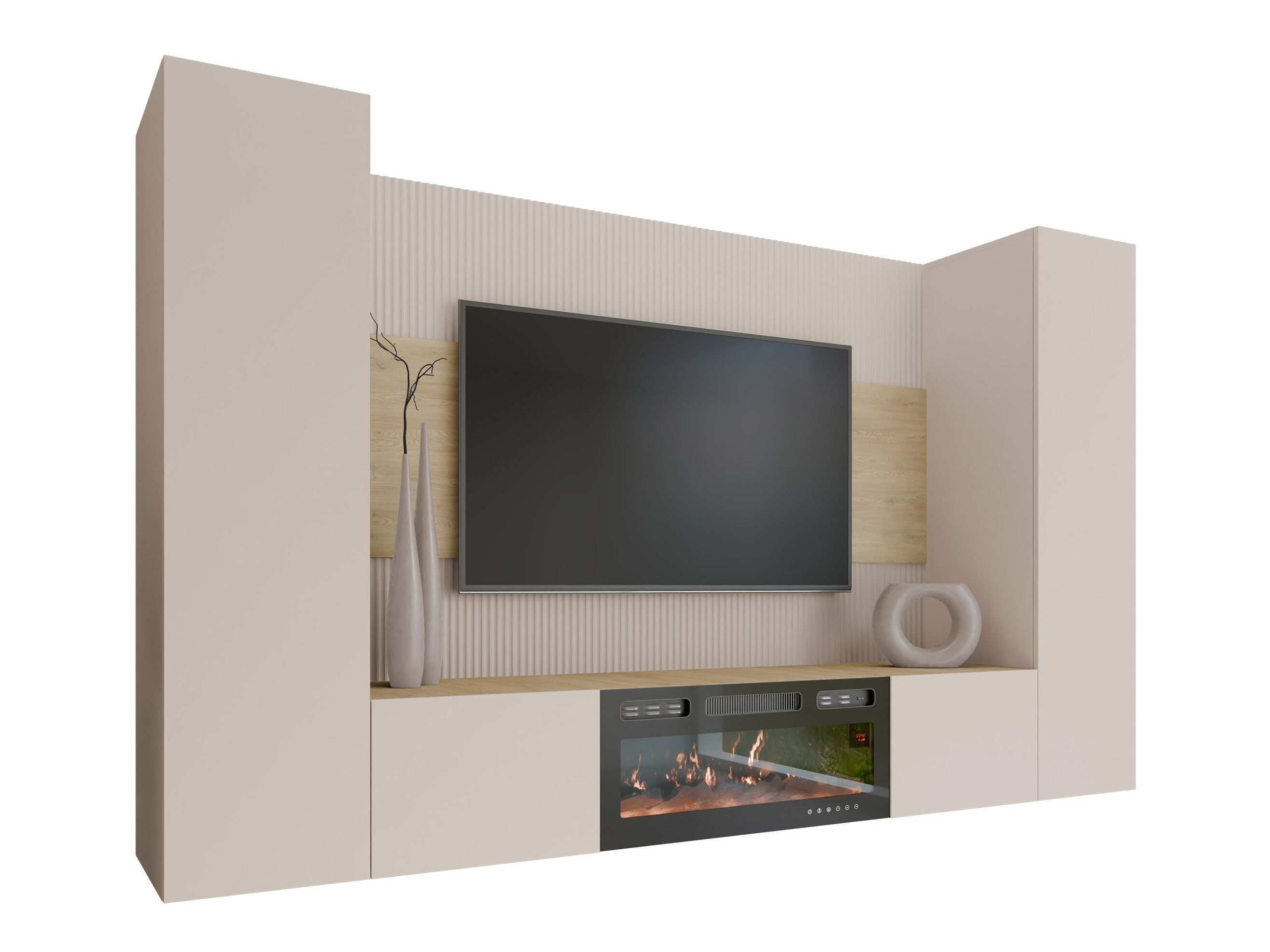 Conjunto para sala de estar Comfivo Salix VIII (Bege + Carvalho Cremona)