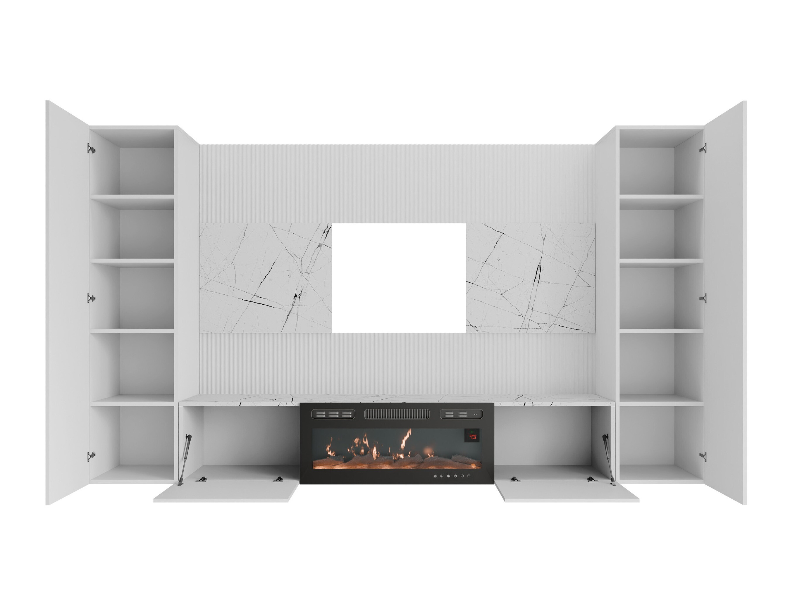Conjunto para sala de estar Comfivo Salix VIII (Preto + Mármore preto)