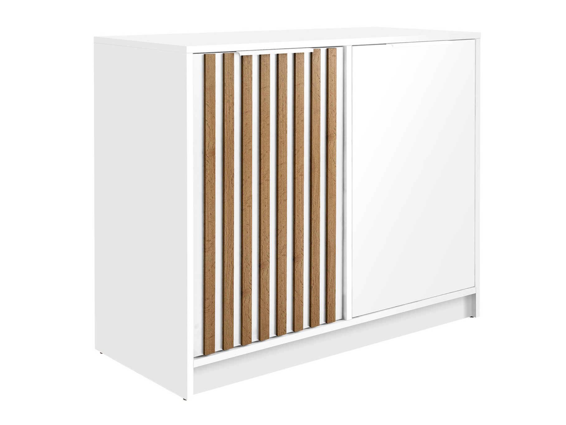 Aparador Collis III (Branco + Carvalho wotan)