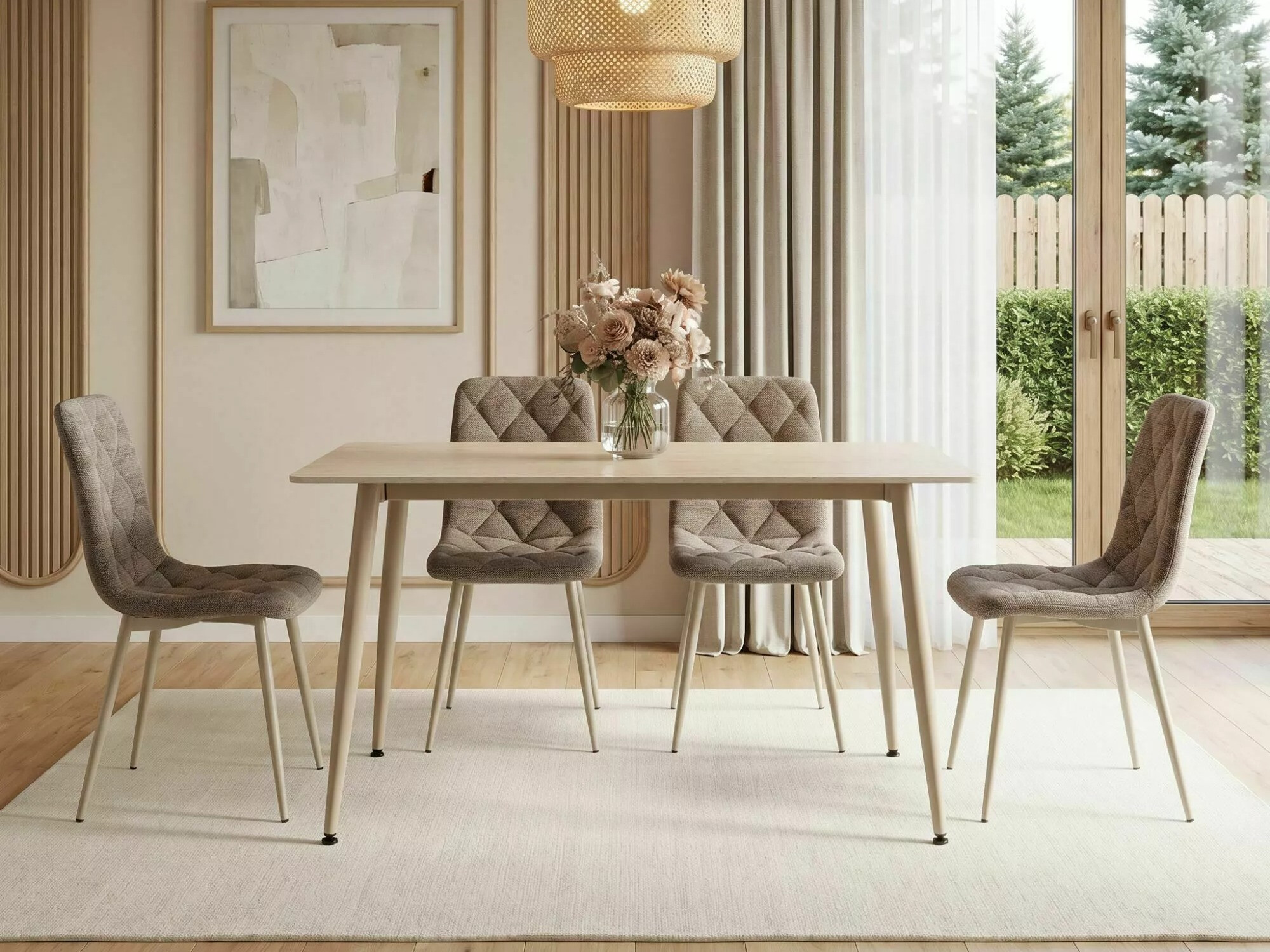 Mesa Detroit 779 (Travertino claro + Caxemira)