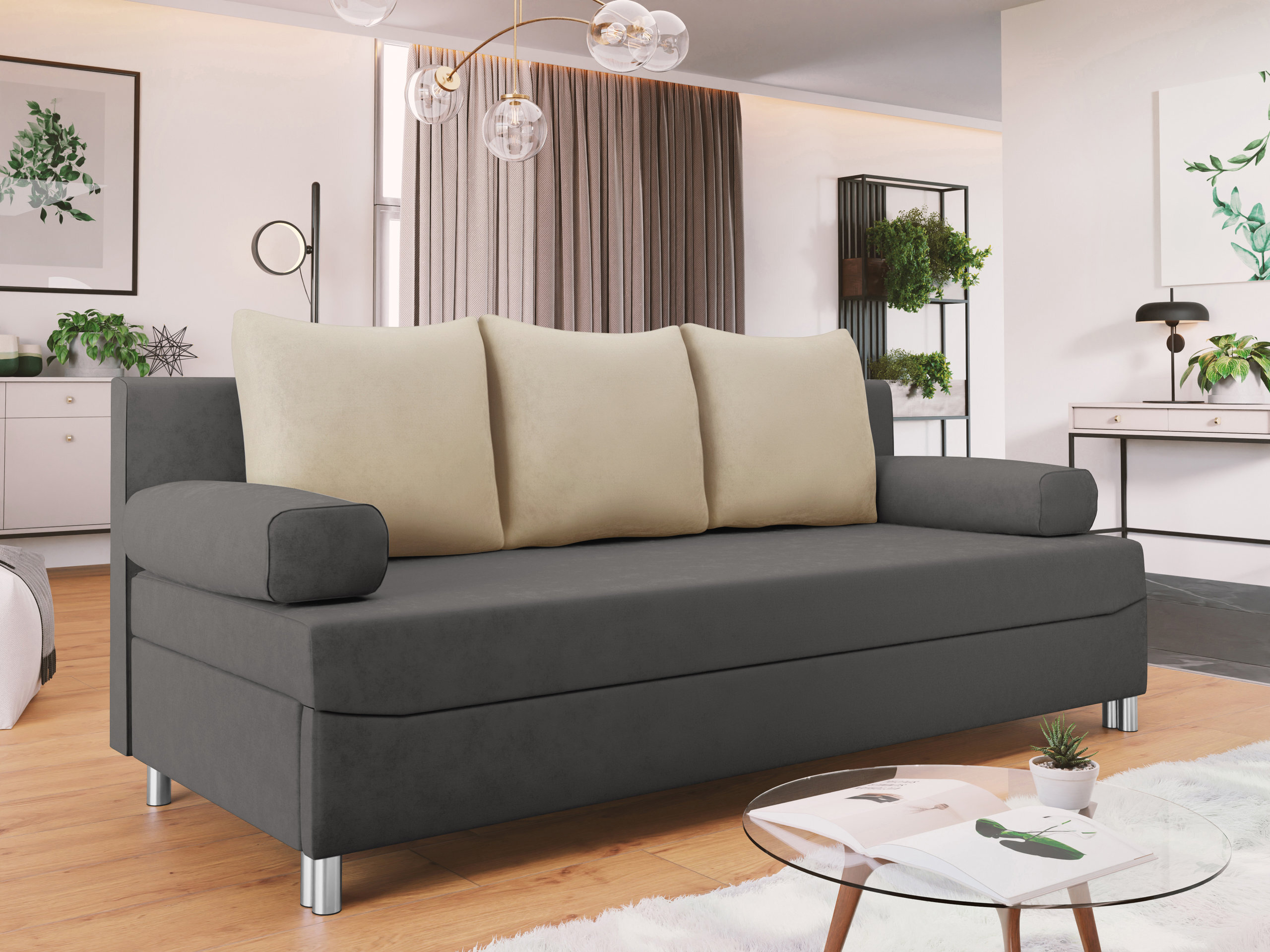 Sofá-cama Comfivo Artes (Alova 36 + Alova 07)