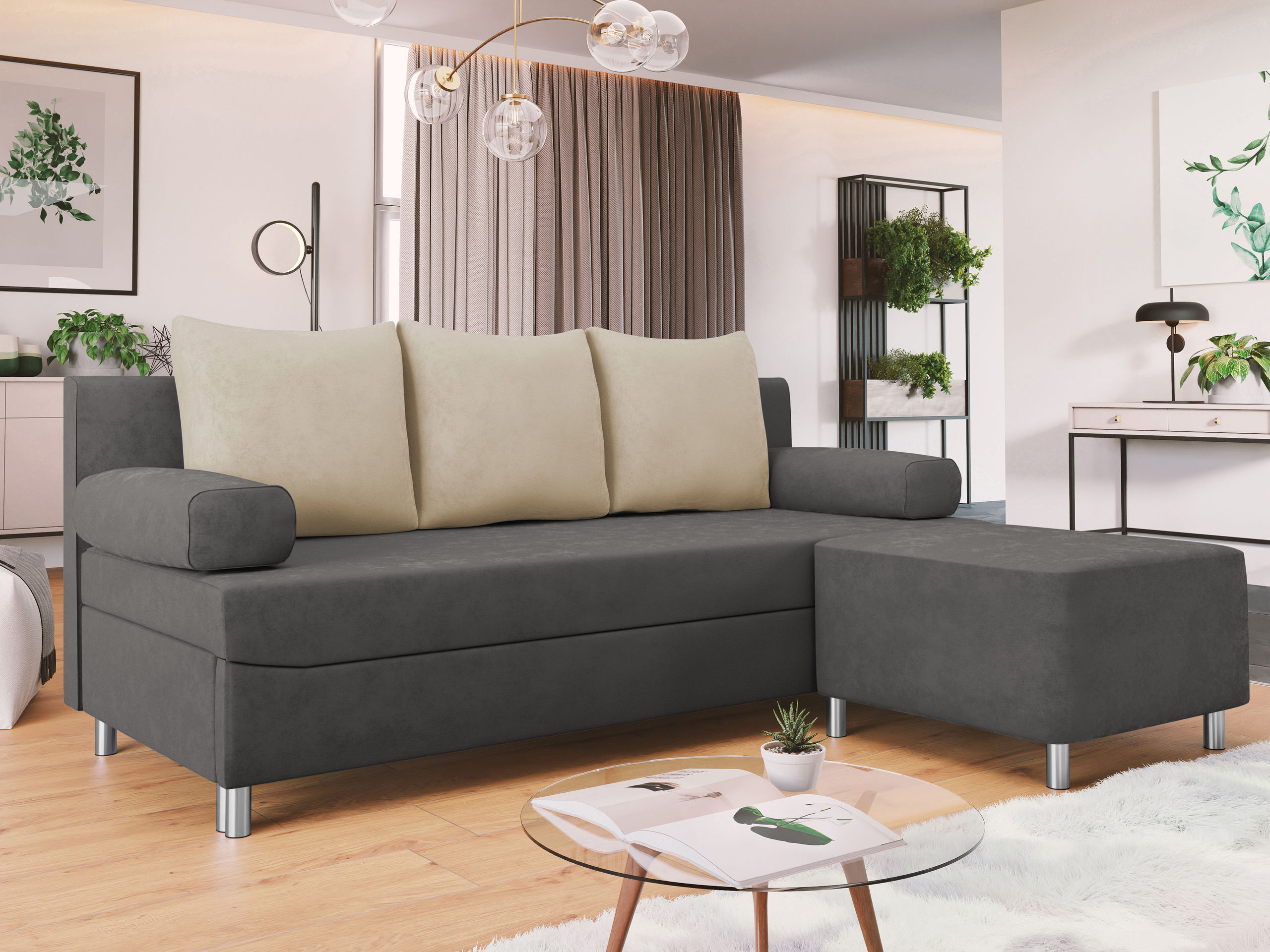 Sofá-cama Comfivo Artes (Alova 36 + Alova 07)