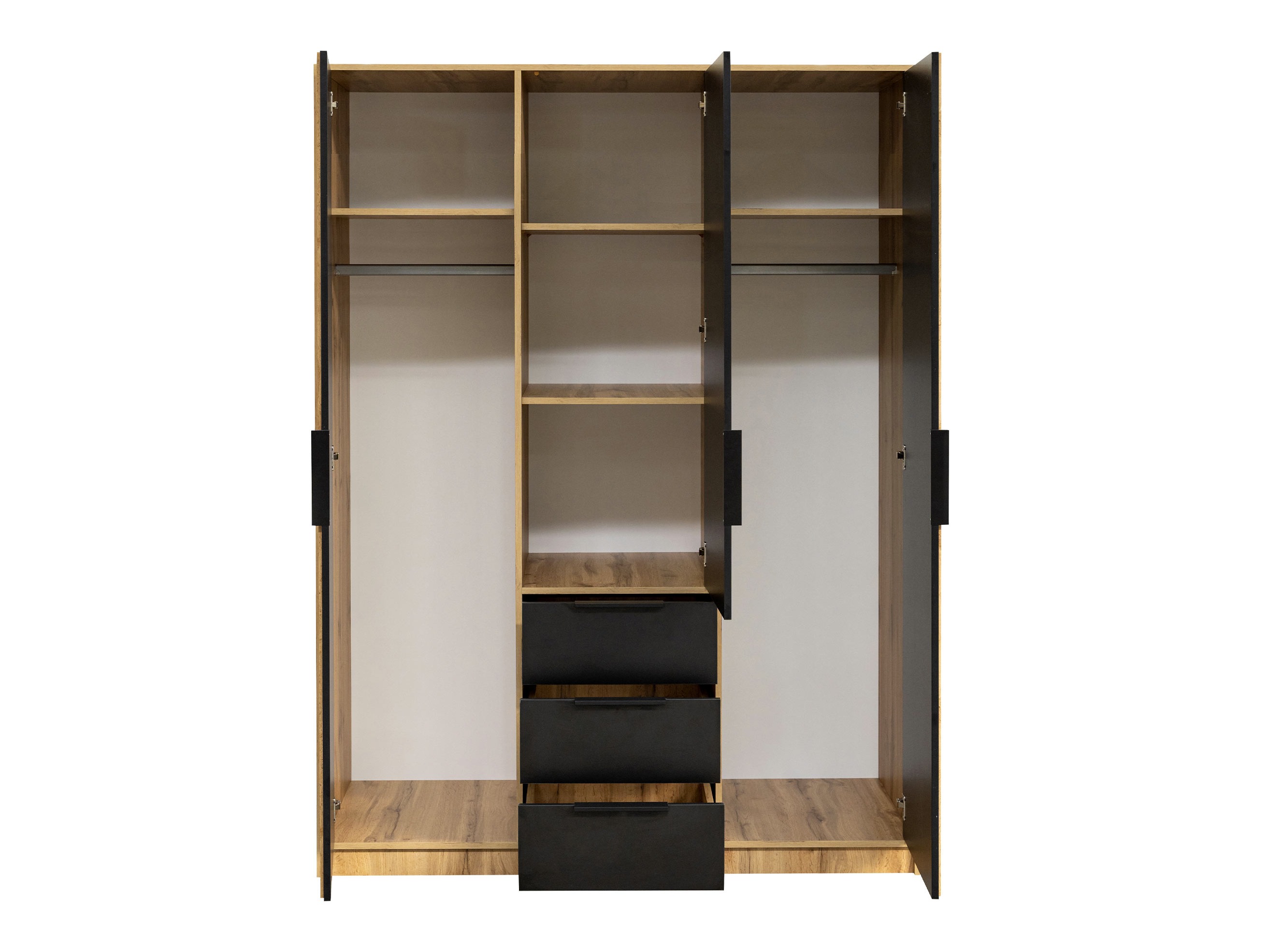 Conjunto para quarto Collis (Carvalho wotan + Preto)