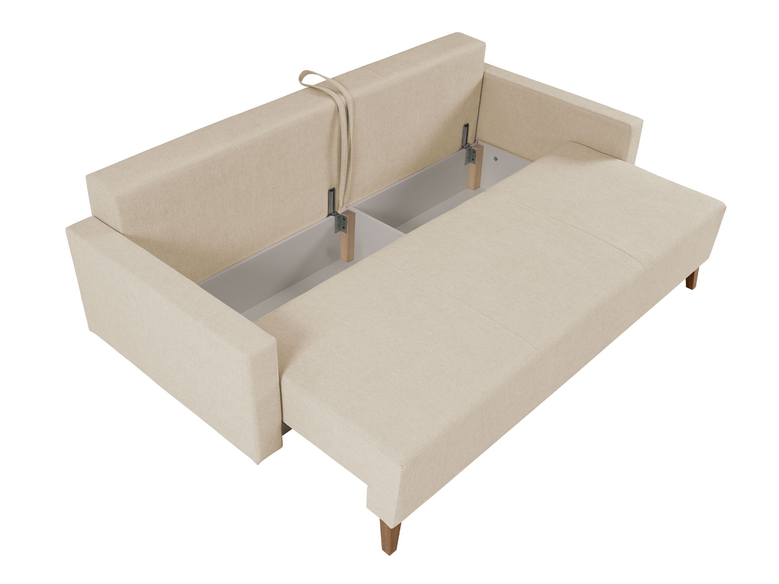 Sofá-cama Delbene 129 (Verita 03 + Carvalho escuro de san remo)