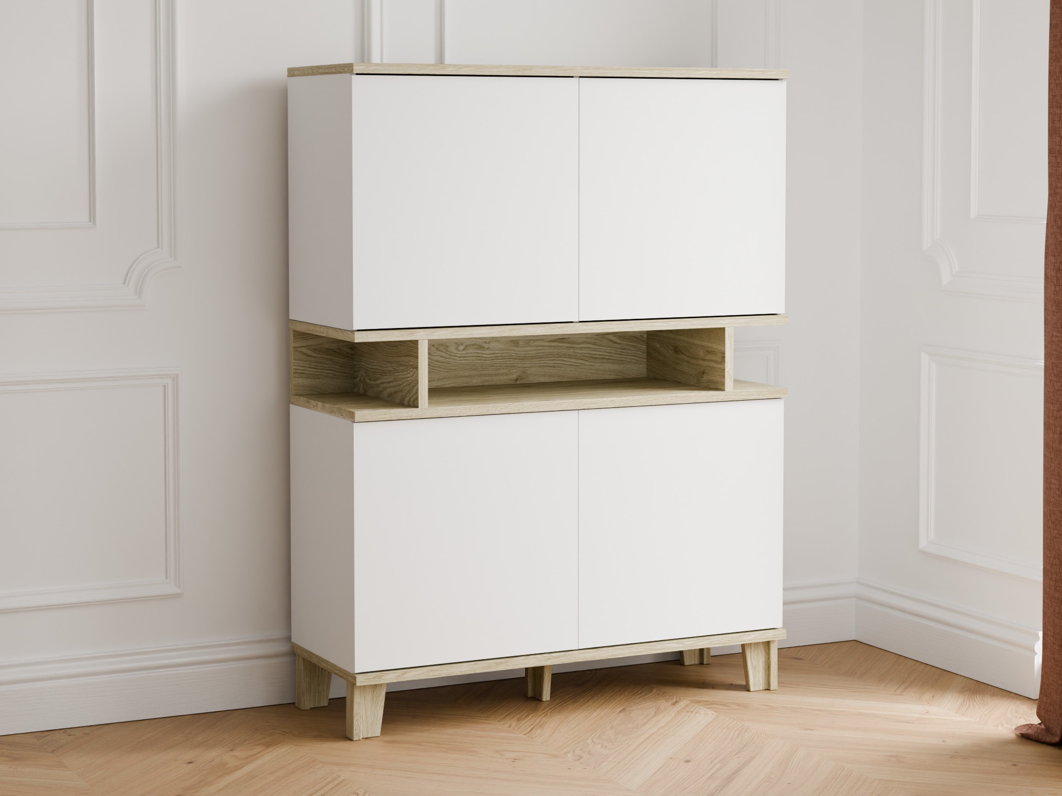 Estante Evarveru 106 (Mate branco)