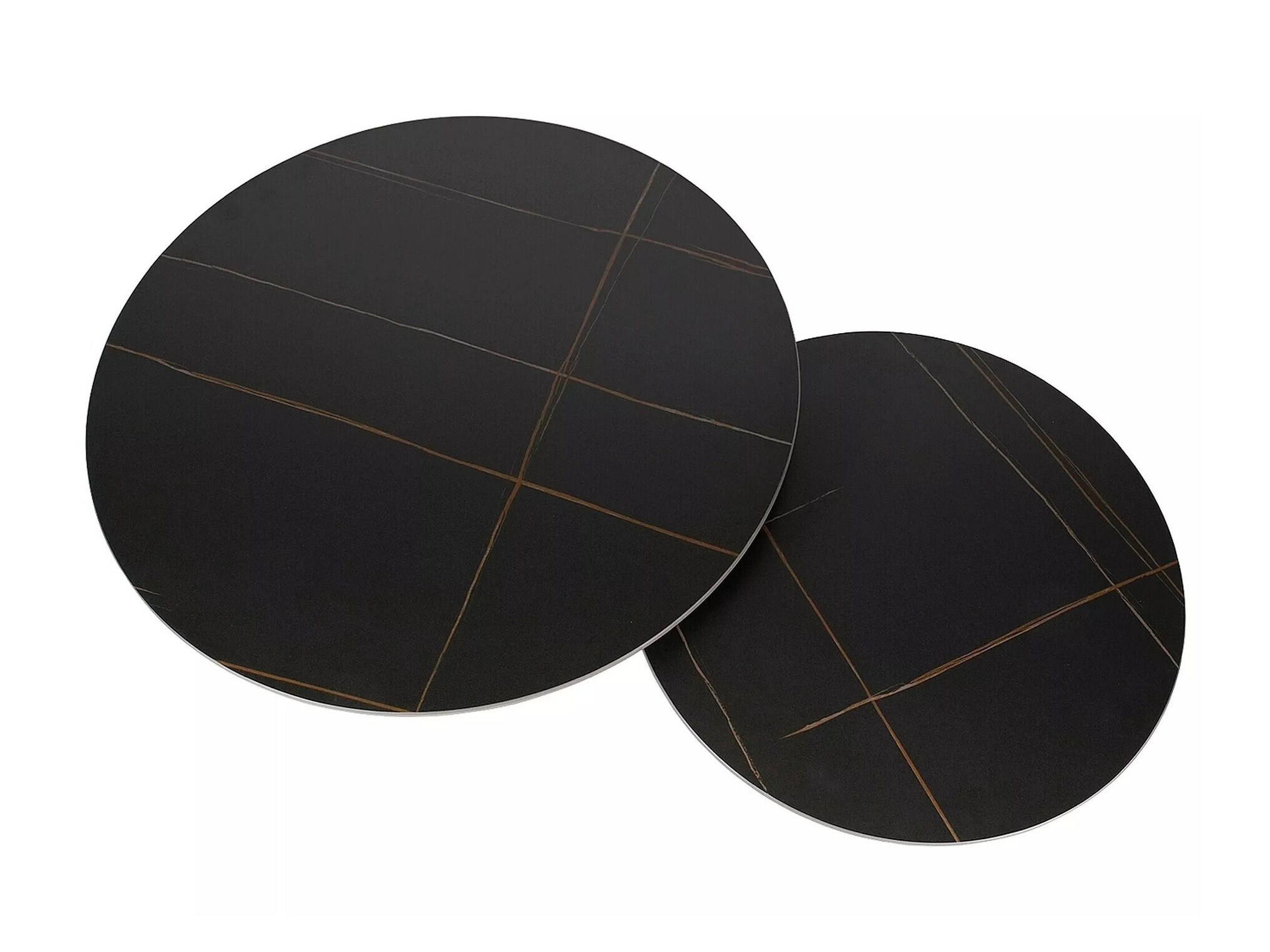 Conjunto de mesa de centro Detroit 607 (Mármore preto + Preto)