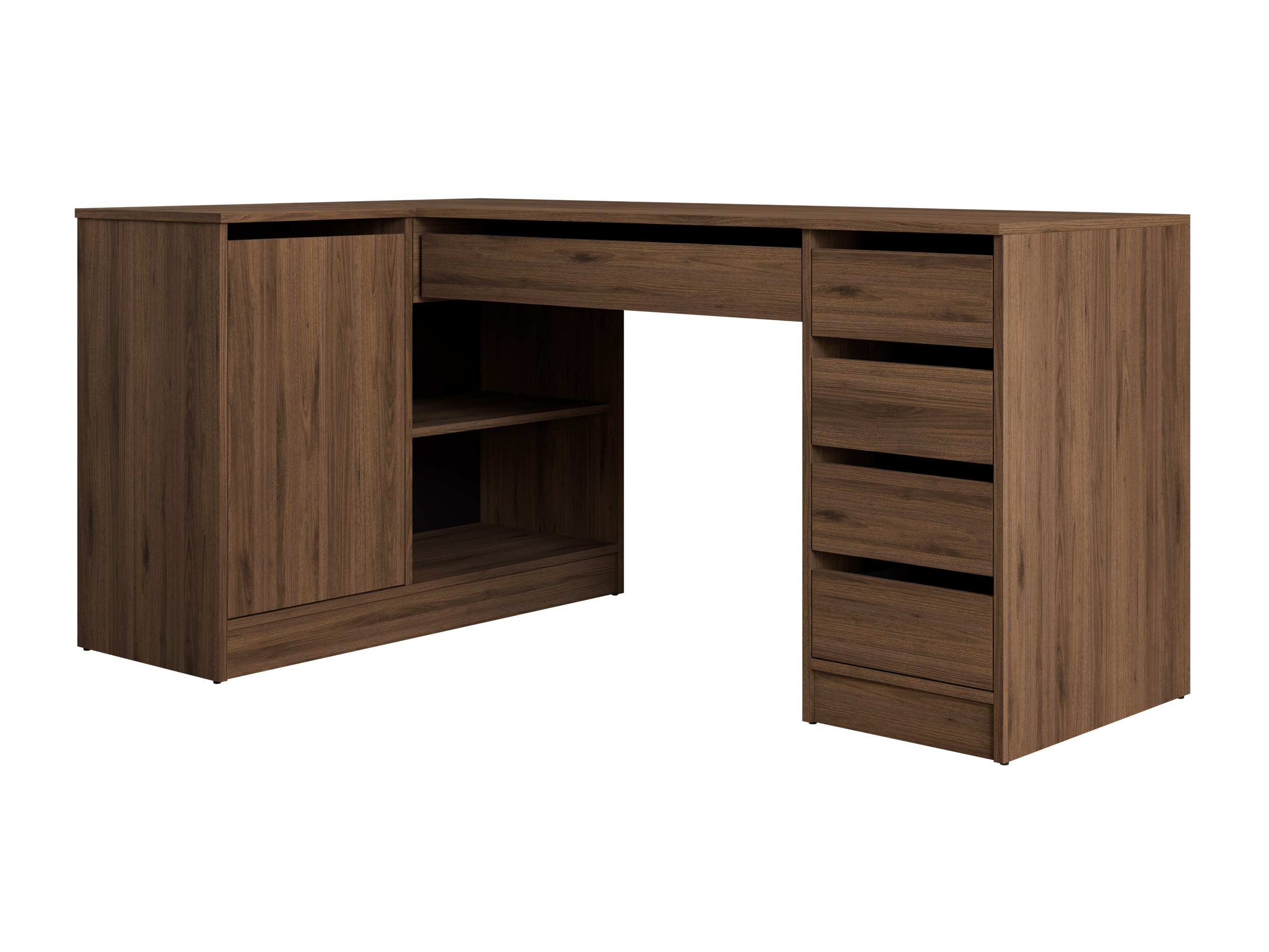 Mesa de escritório para cantos Comfivo Terros III (Nogueira)