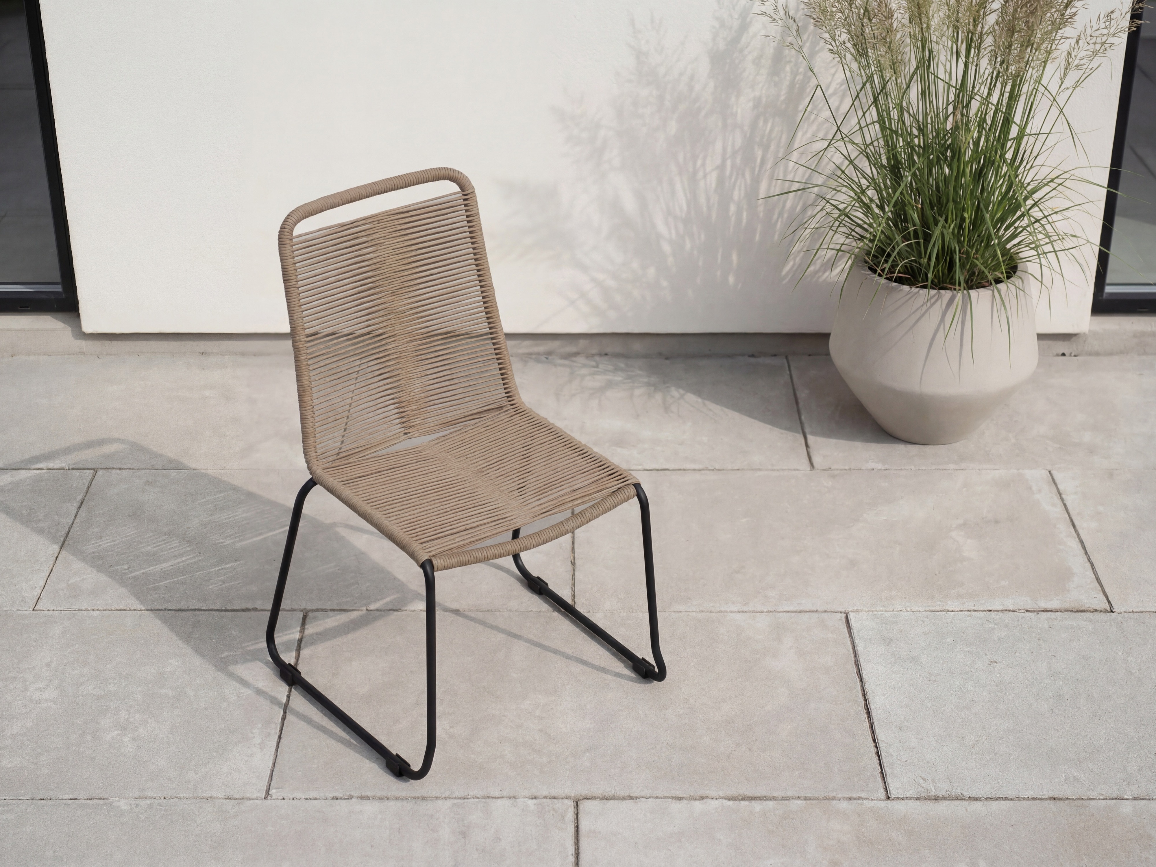 Cadeira para o exterior Dallas 2820 (Castanho claro + Preto)