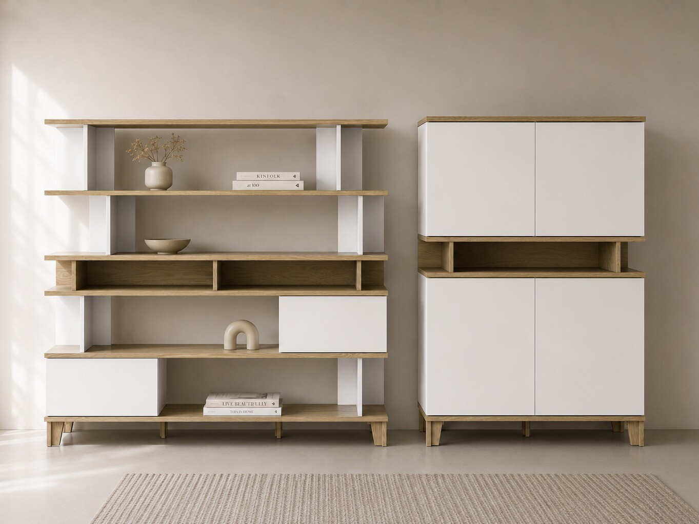 Estante Evarveru 106 (Mate branco)