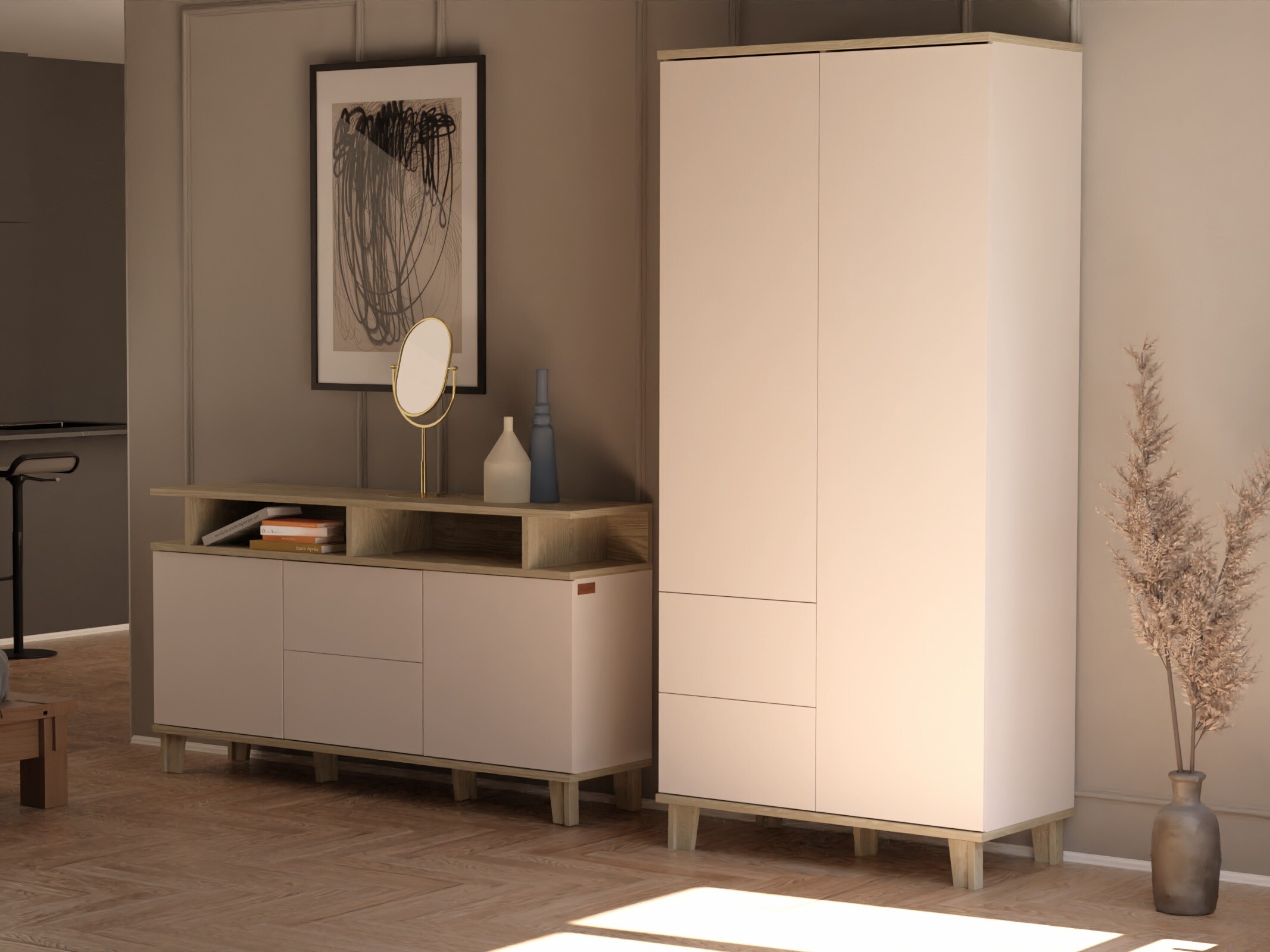 Roupeiro Evarveru 100 (Mate branco)