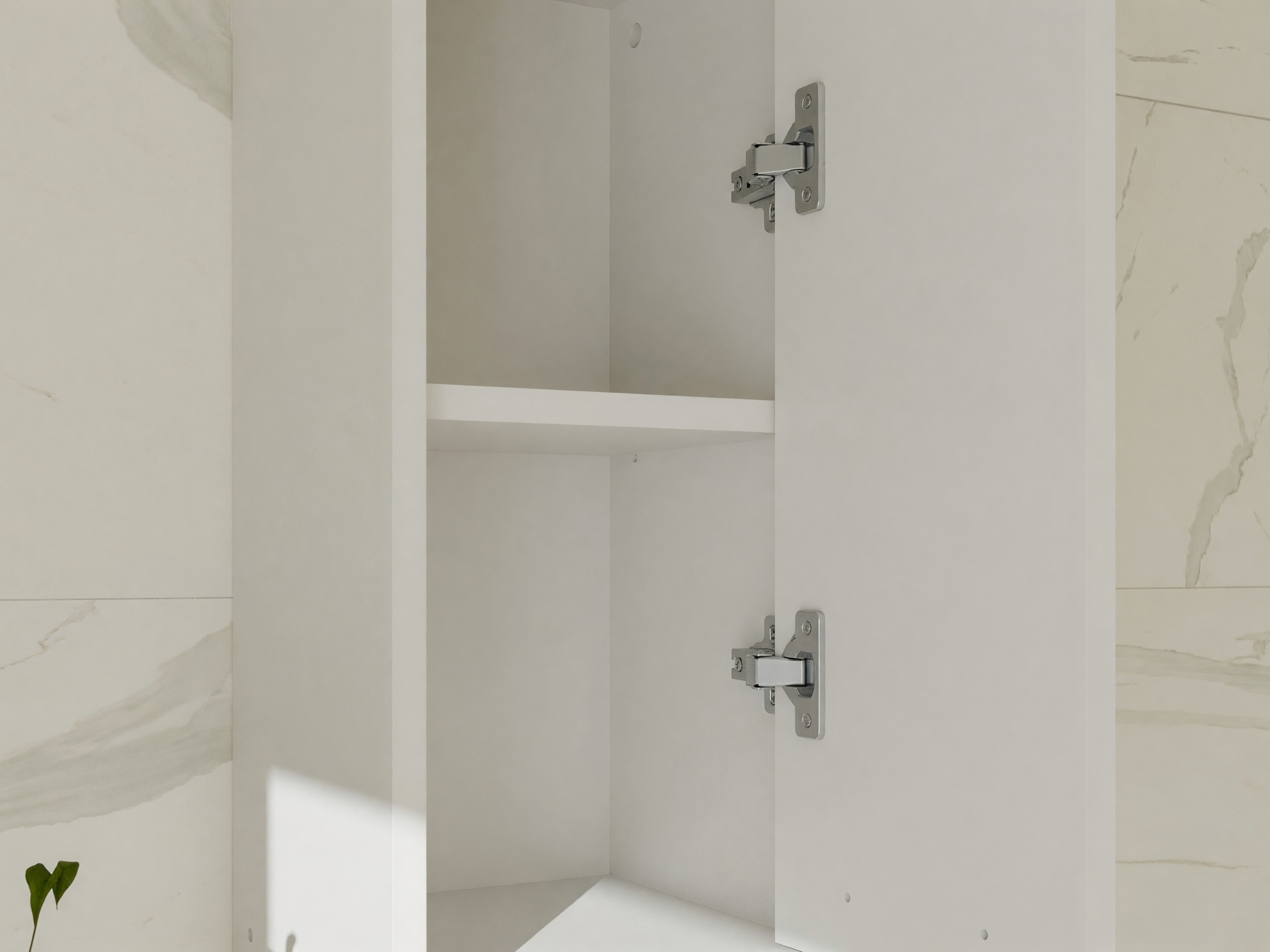Armário montado na parede para casa de banho Mandeville 382 (Branco)
