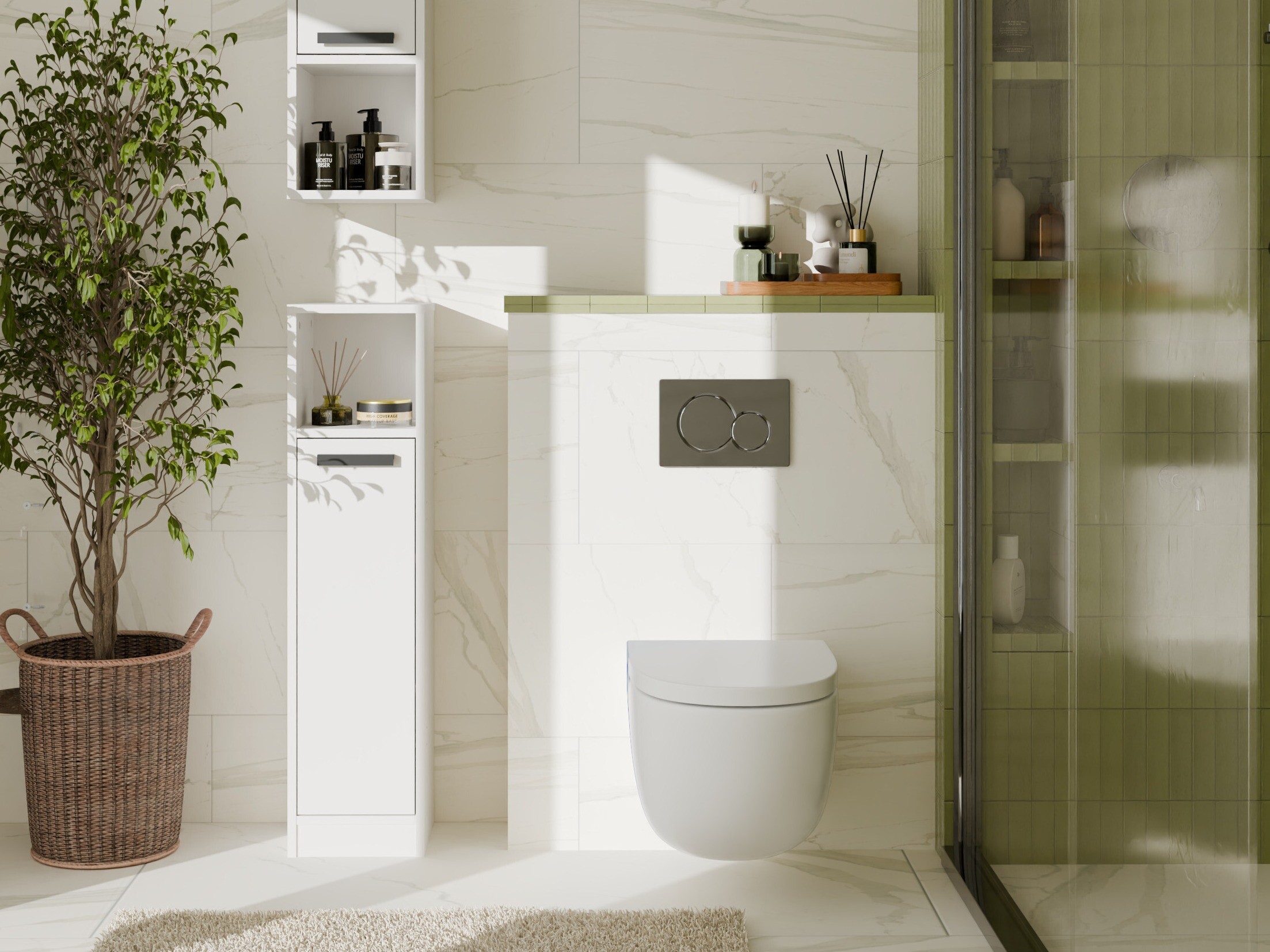 Prateleira para casa de banho Mandeville 381 (Branco)