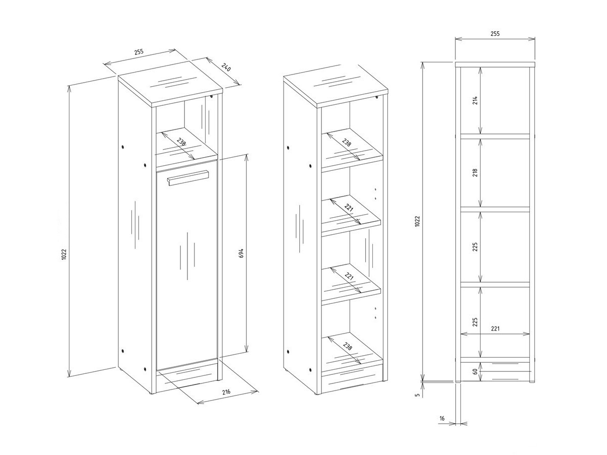Prateleira para casa de banho Mandeville 381 (Branco)
