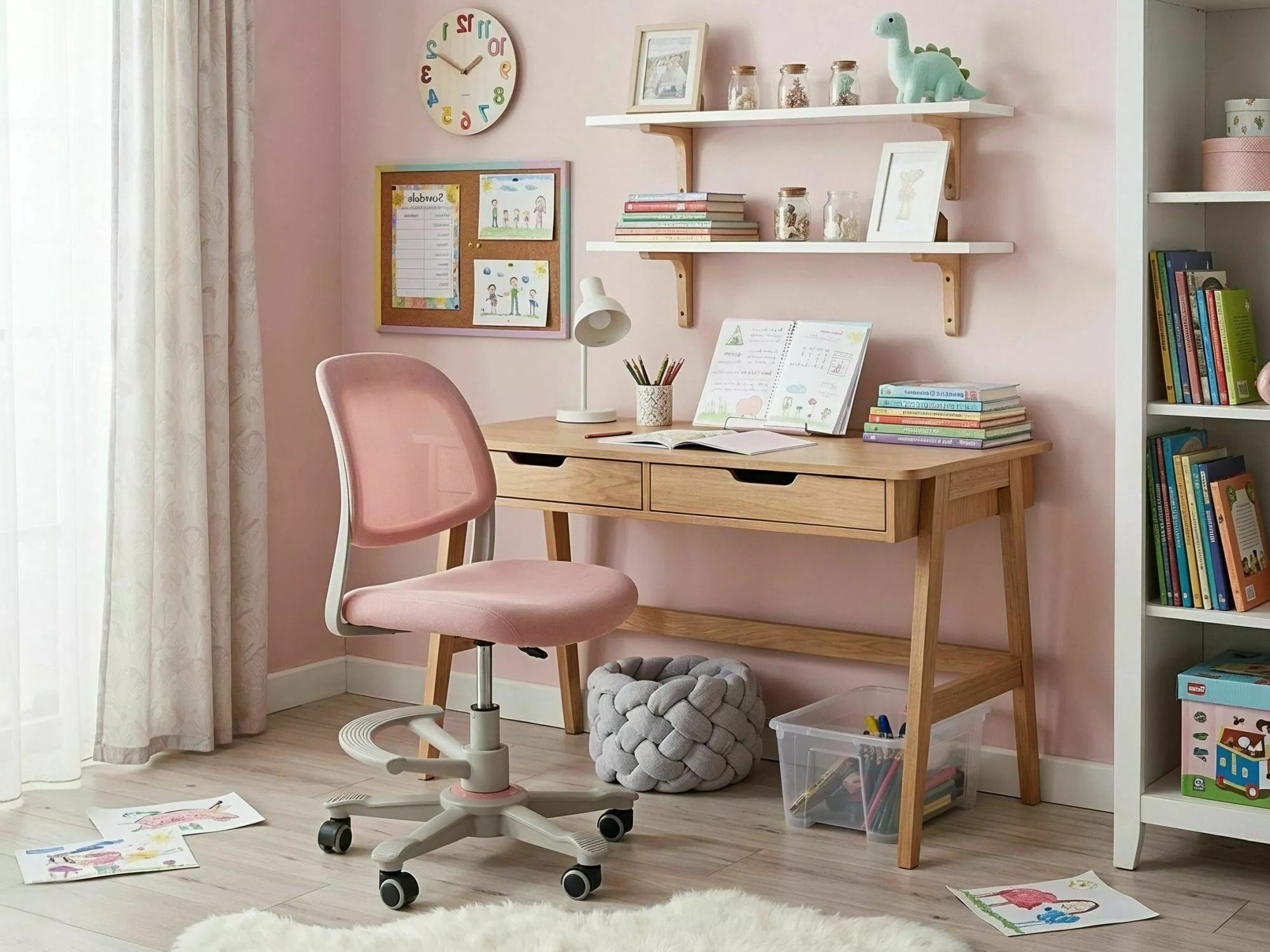 Cadeira para crianças Detroit 1037 (Rosa)