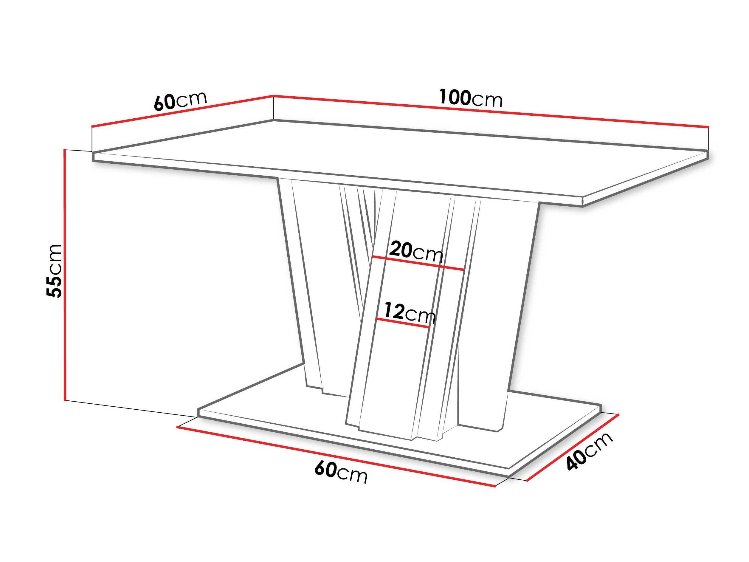Mesa de centro Goodyear 138 (Preto + Carvalho wotan)