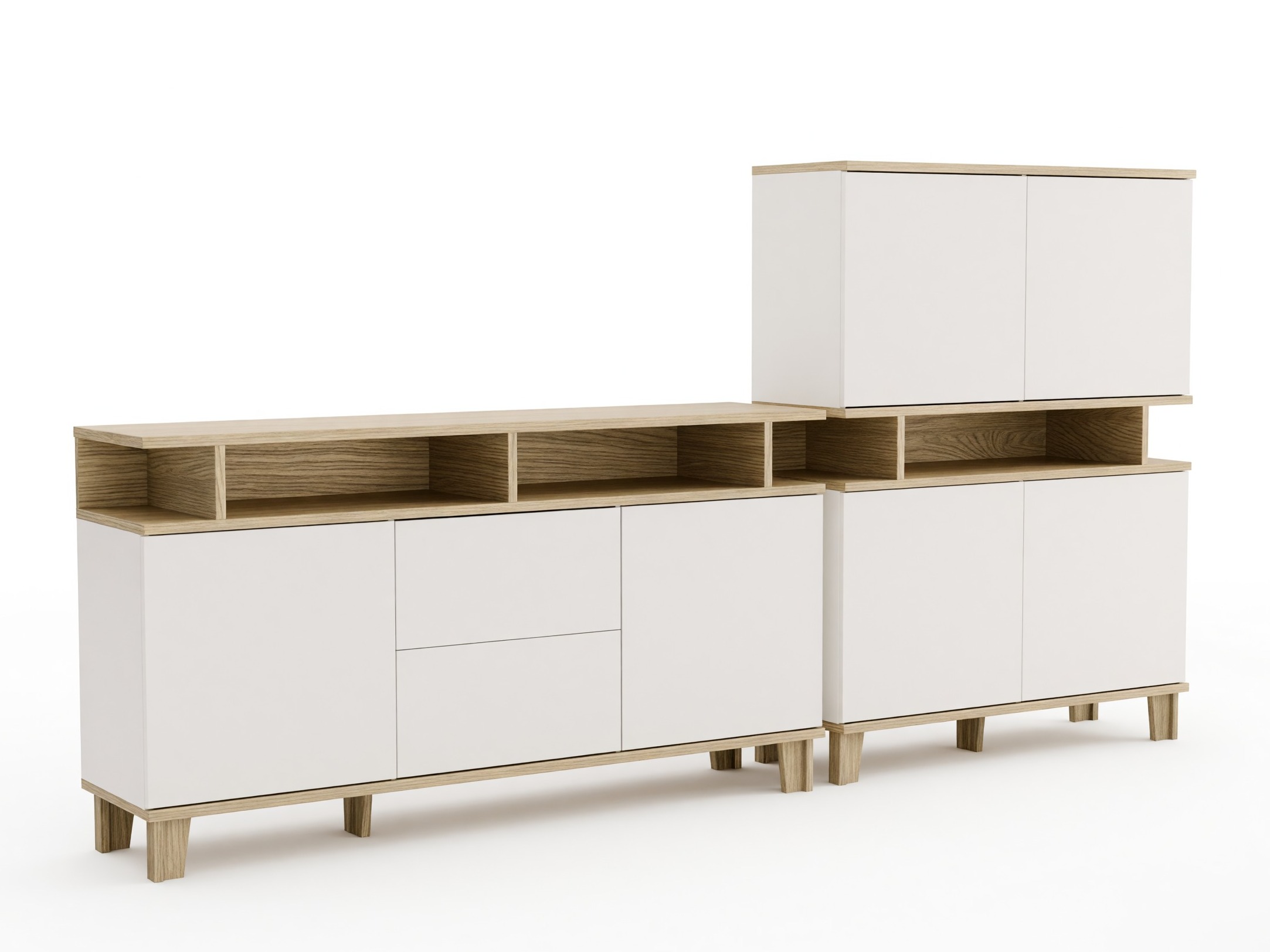 Conjunto para sala de estar Evarveru 109 (Mate branco)