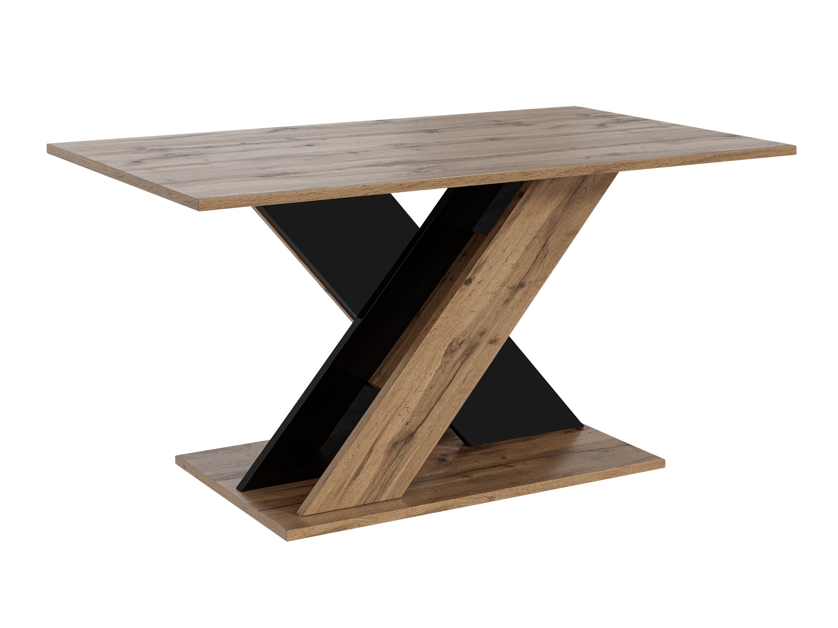 Mesa de centro Goodyear 140 (Carvalho wotan + Preto brilhante)