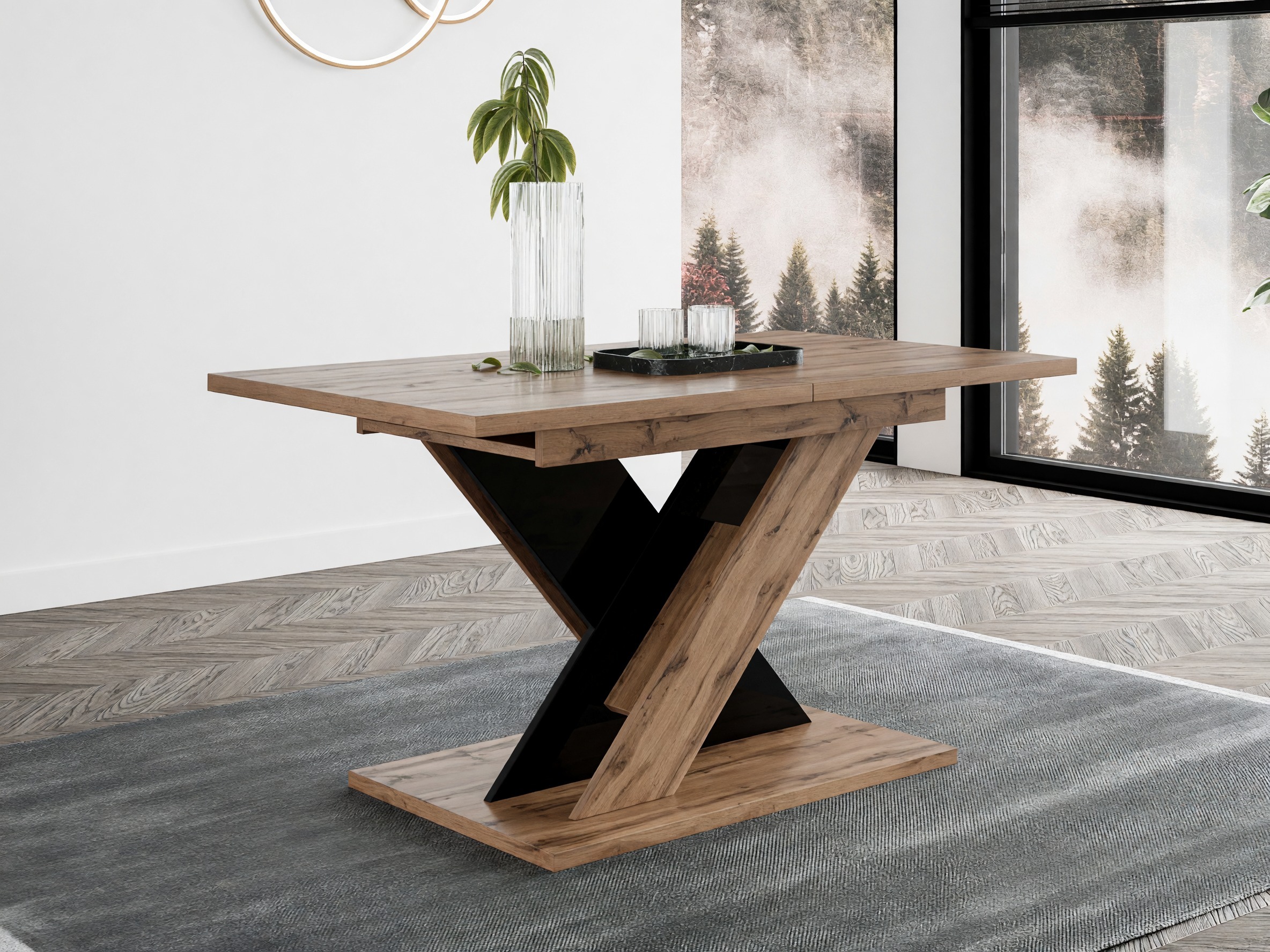 Mesa Goodyear 141 (Carvalho wotan + Preto brilhante)