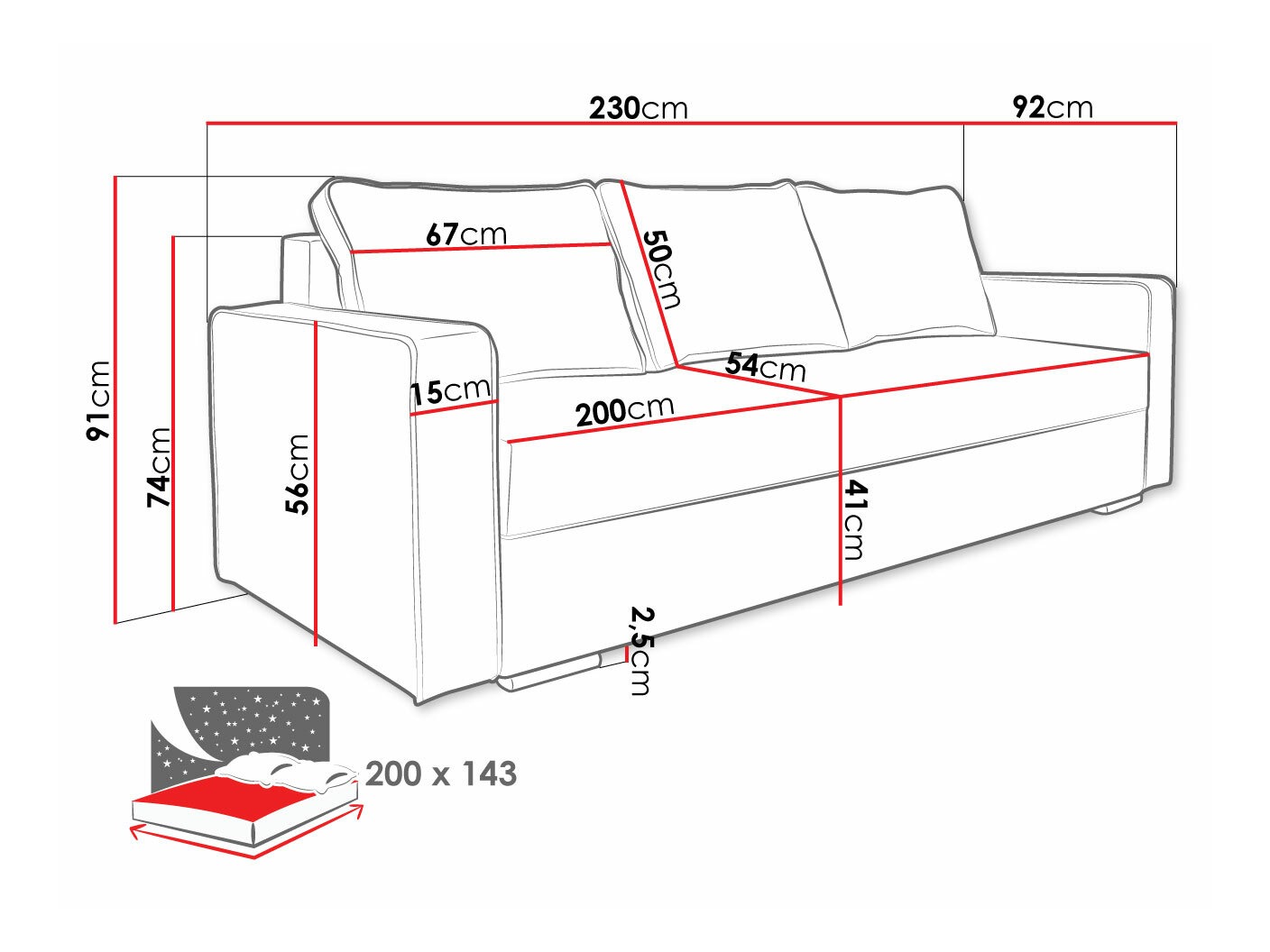 Sofá-cama SP7194