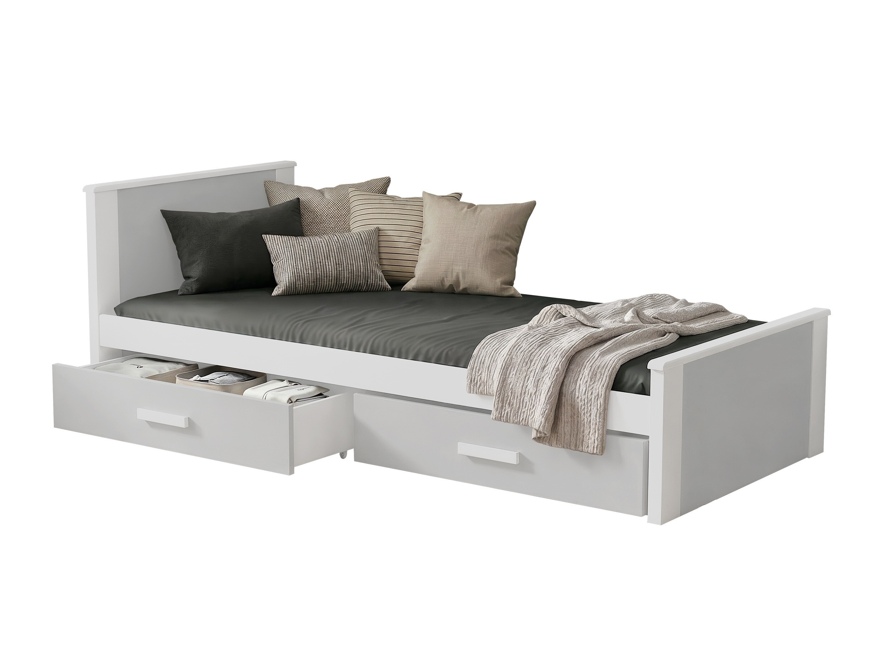 Cama Henderson 116 (Branco + Cinzento)