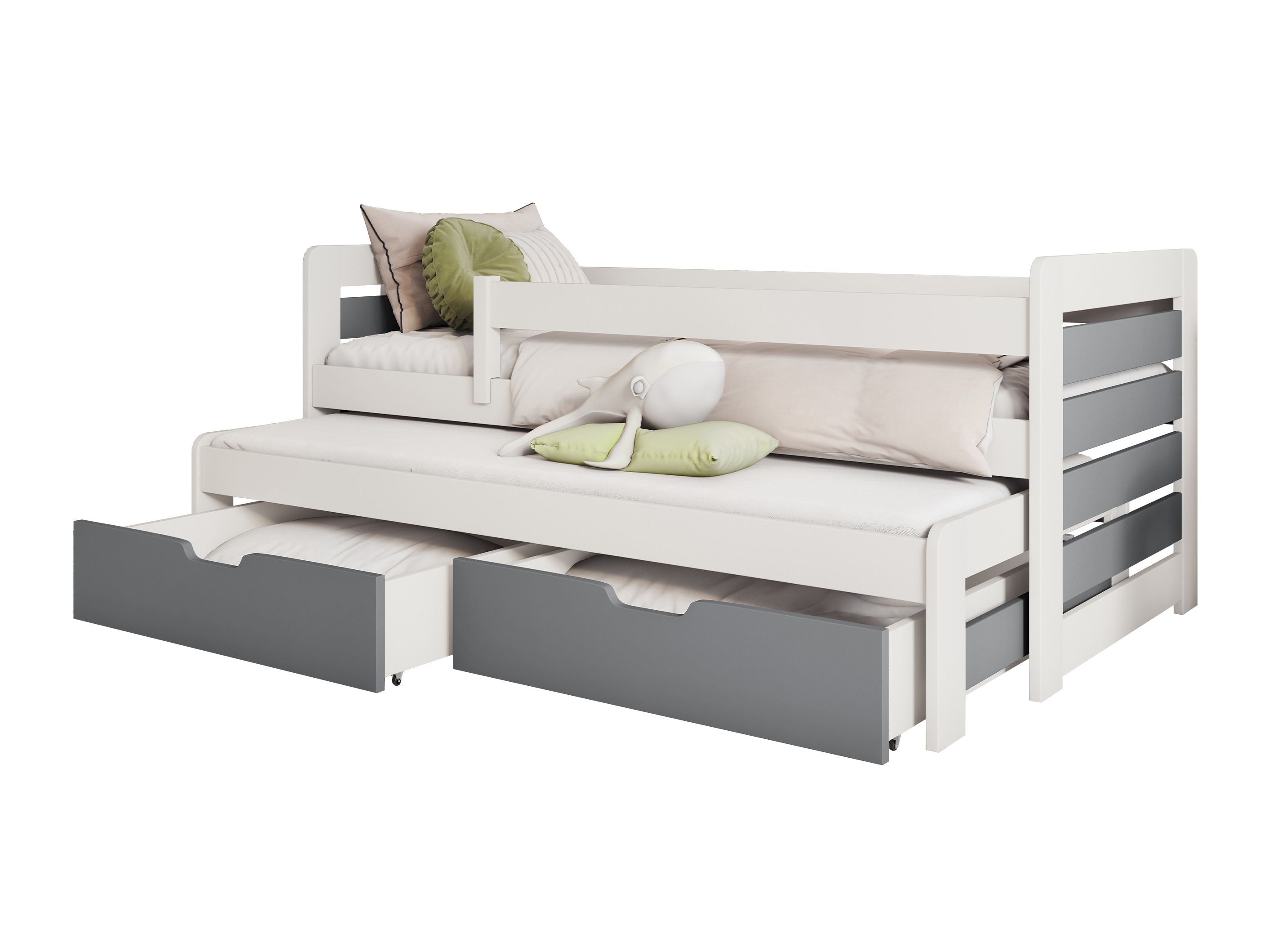 Cama Henderson 127 (Branco + Cinzento)