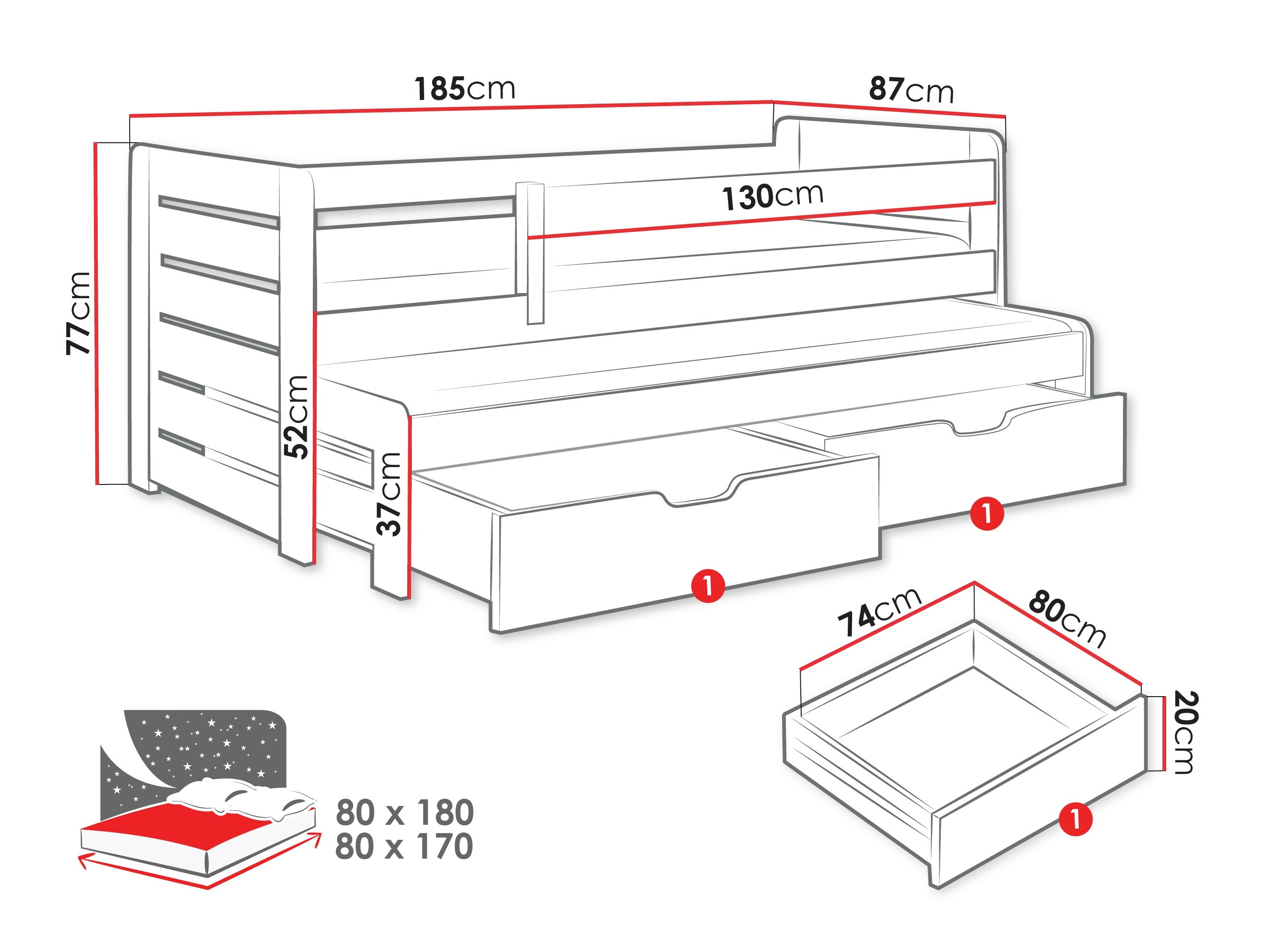 Cama Henderson 127 (Branco)