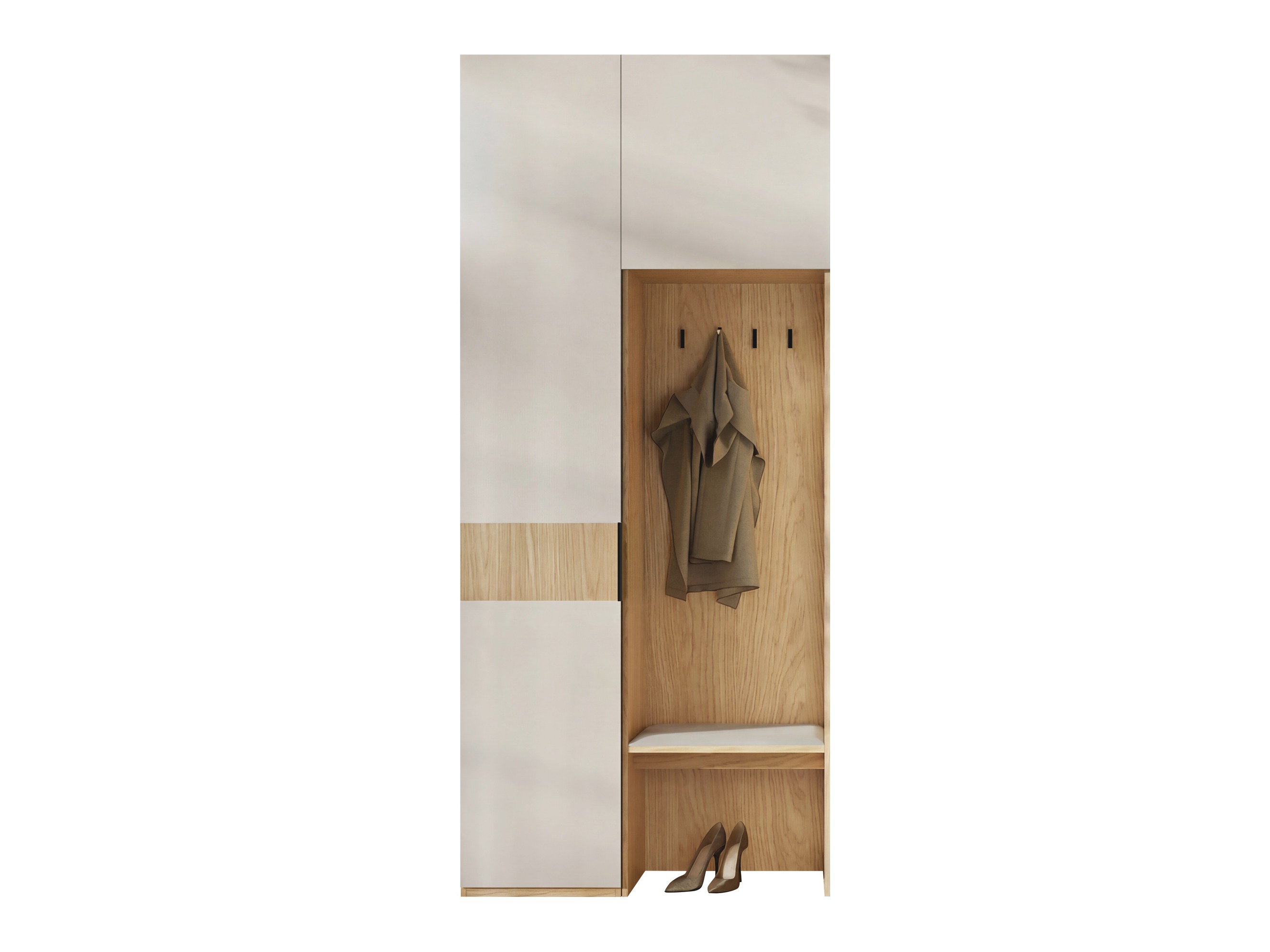 Conjunto para corredor Toledo 148 (Carvalho + Bege)