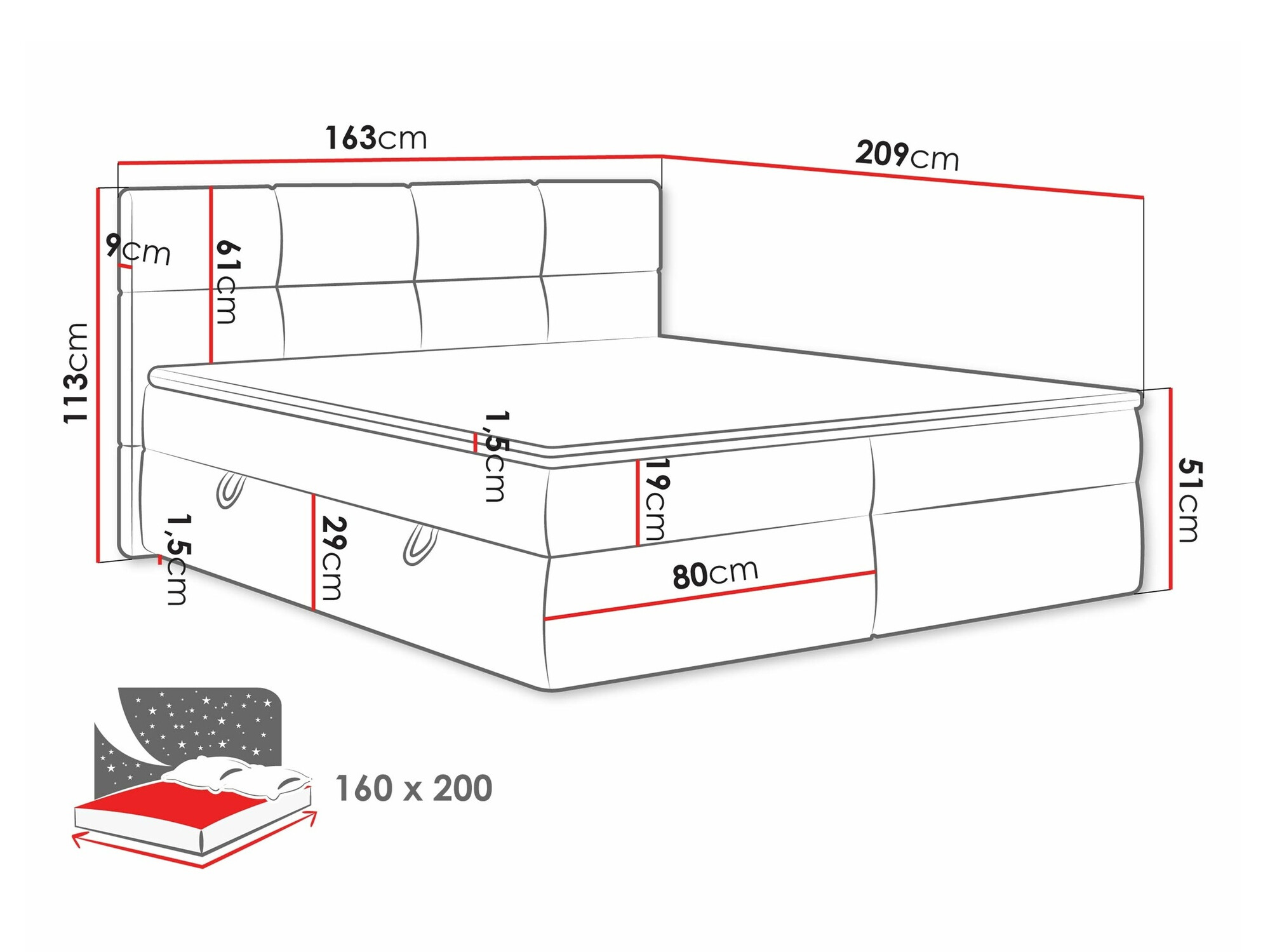 Cama continental SP7203