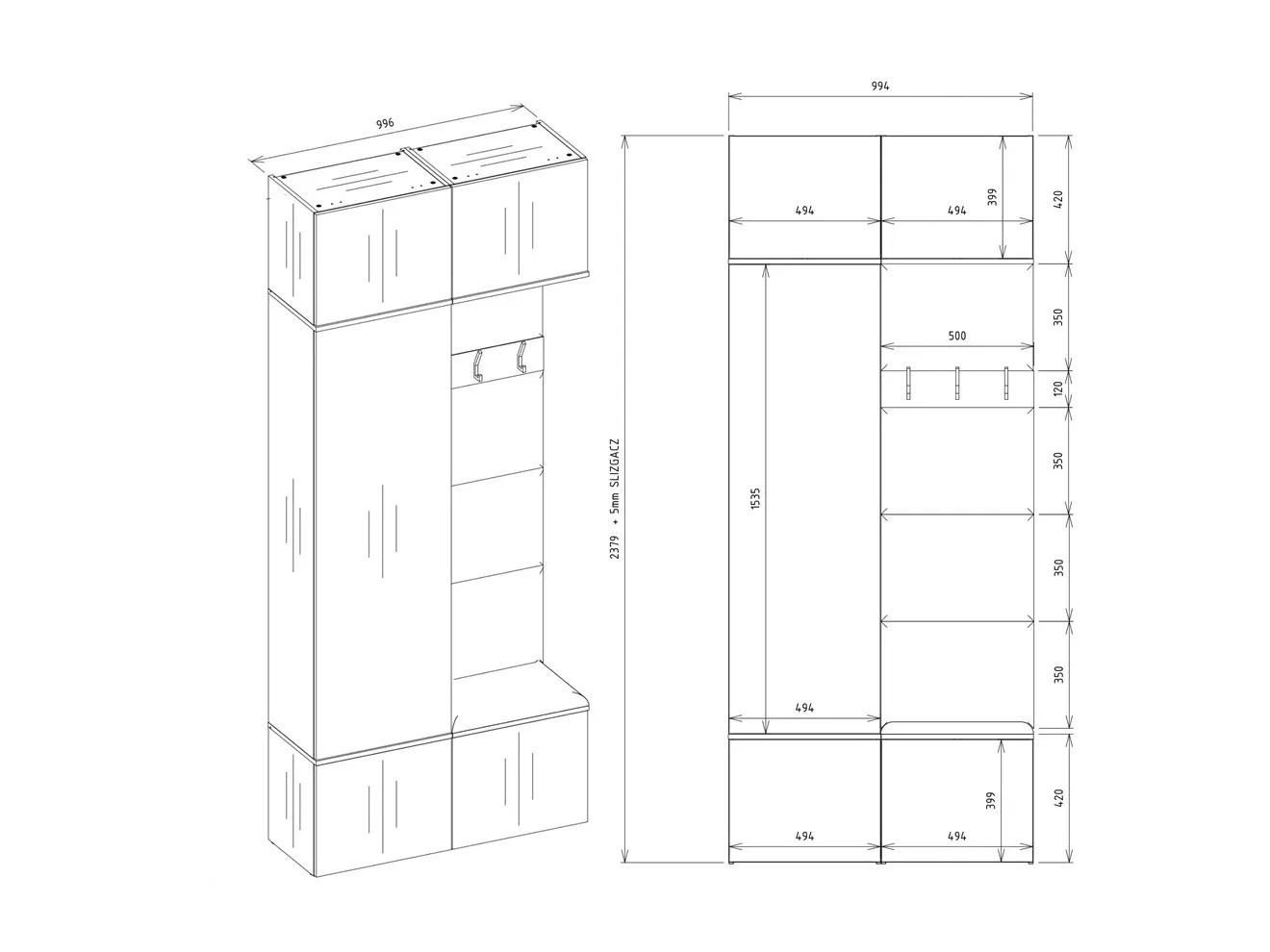 Conjunto para corredor Domtori 100 (Caxemira)