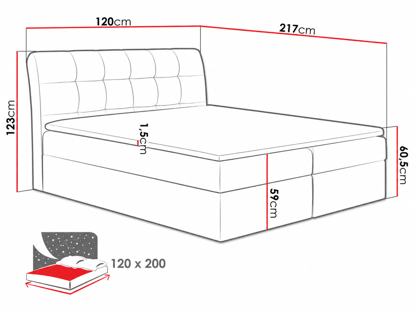 Cama continental Campania (Soft 033)