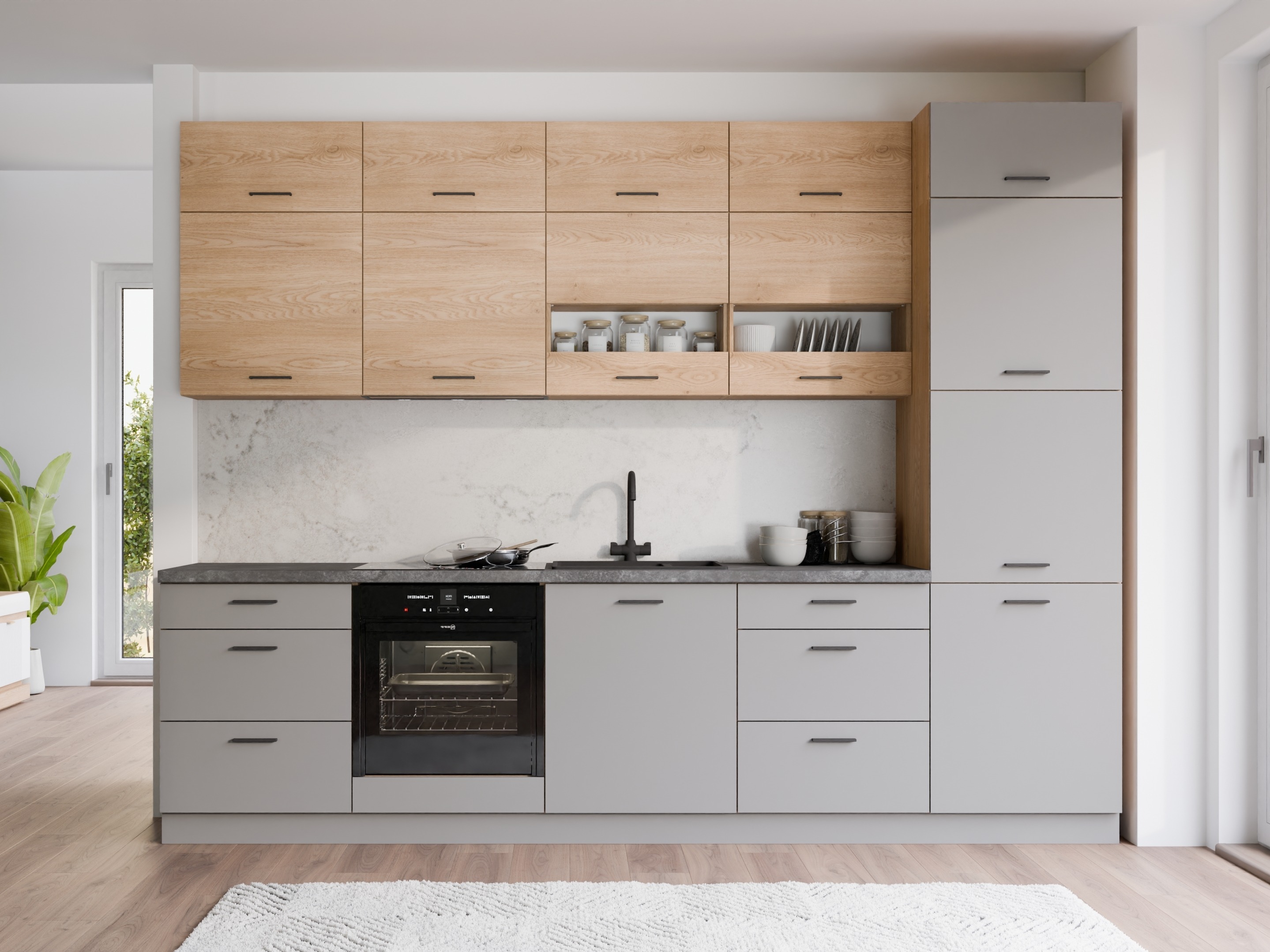 Armário modular com gavetas Ati Grey Artisan 105