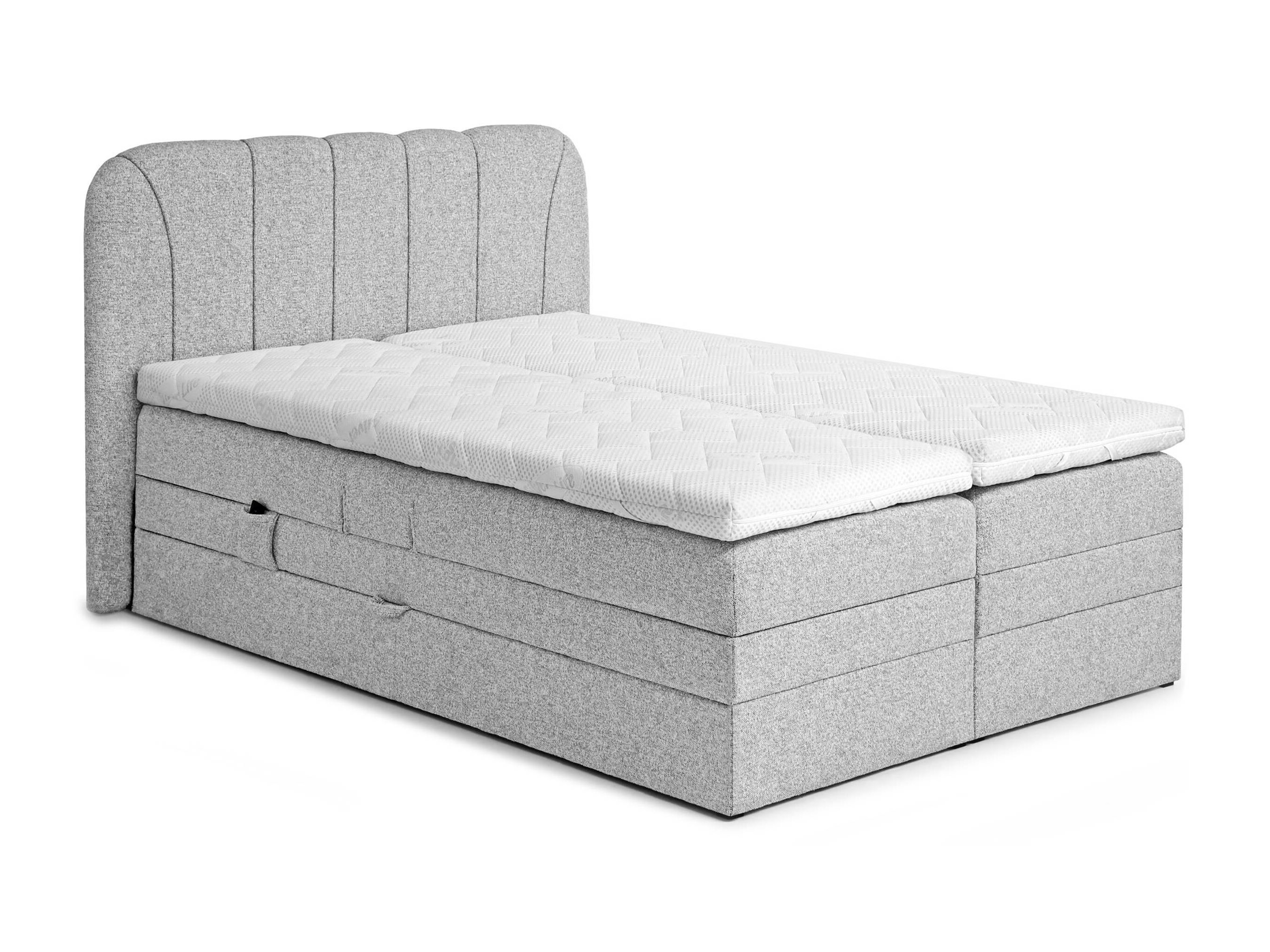 Cama continental Norman 127 (Cinzento claro)