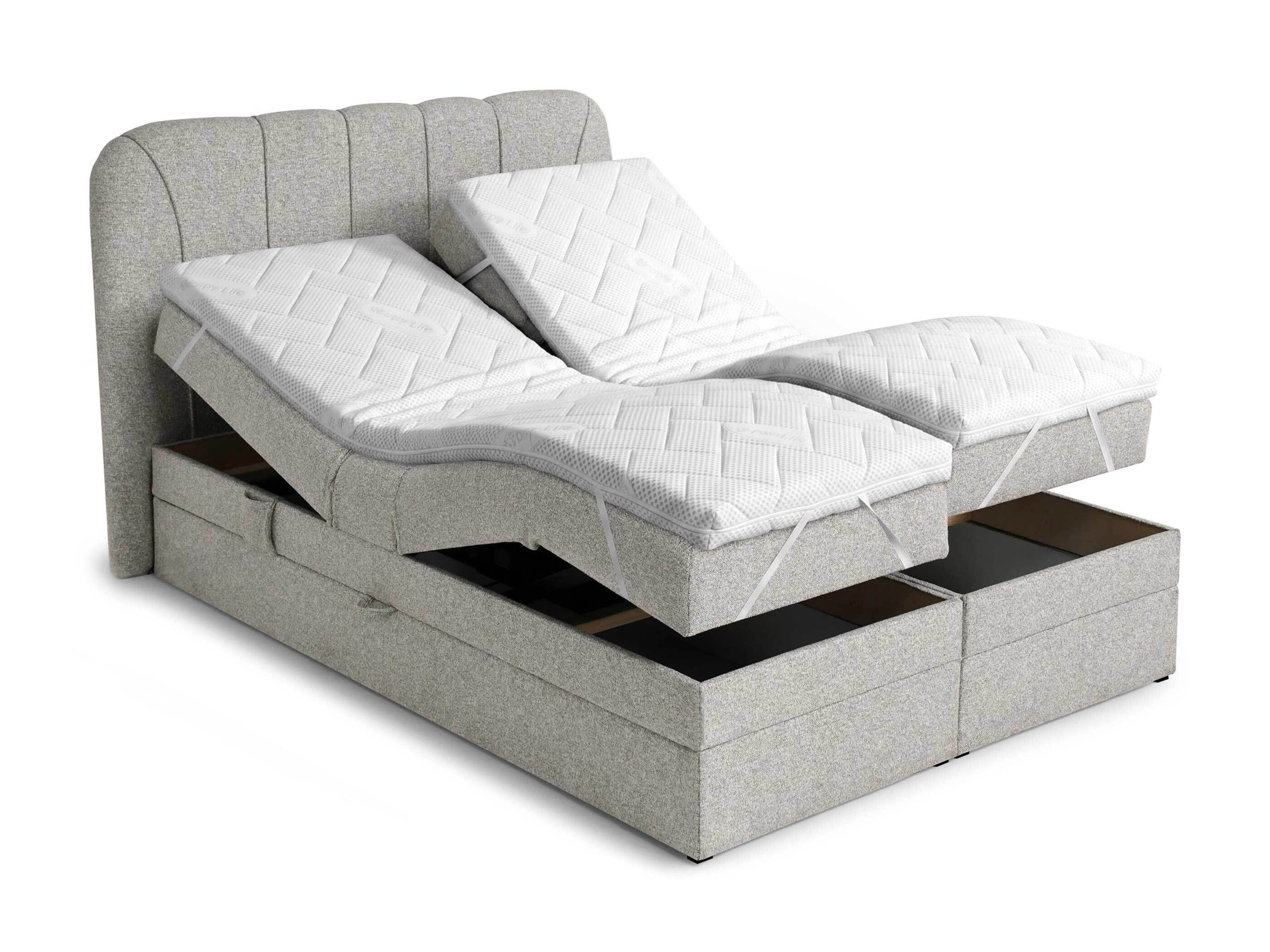 Cama continental Norman 127 (Cinzento claro)