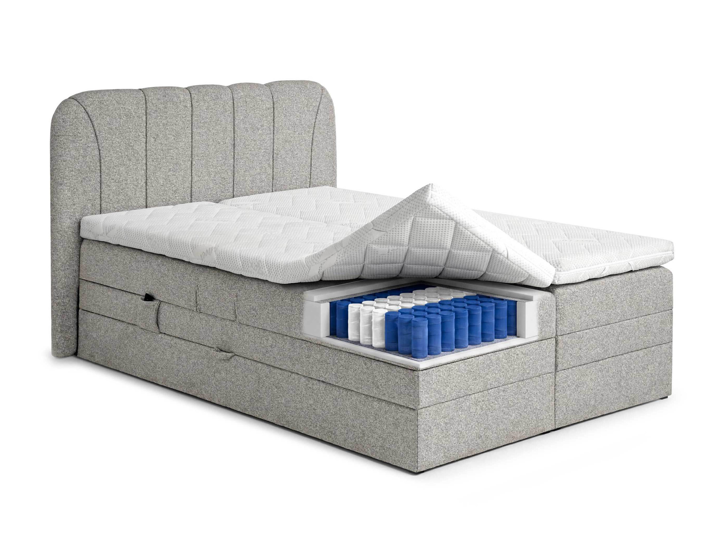 Cama continental Norman 127 (Cinzento claro)