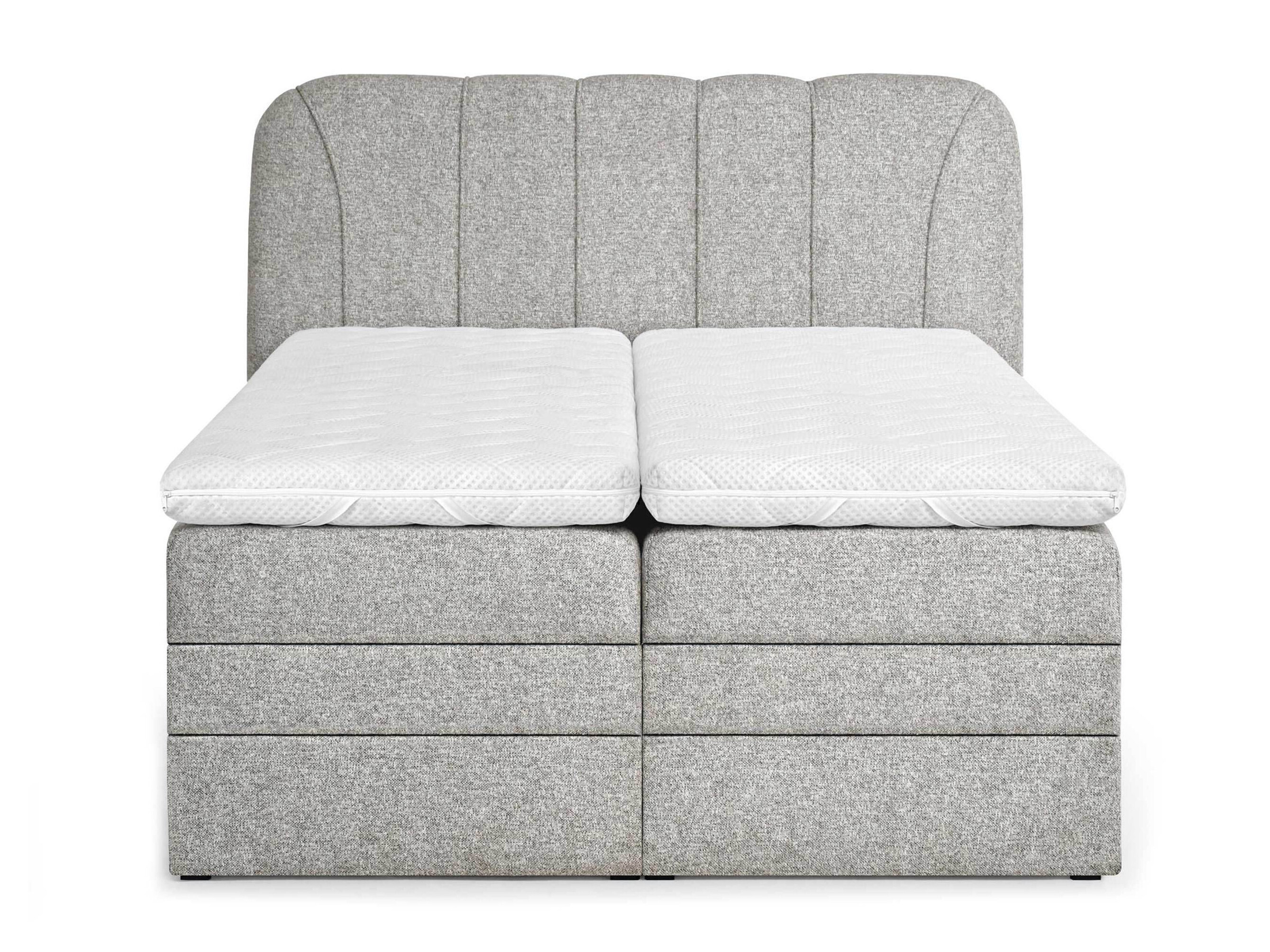 Cama continental Norman 127 (Cinzento claro)