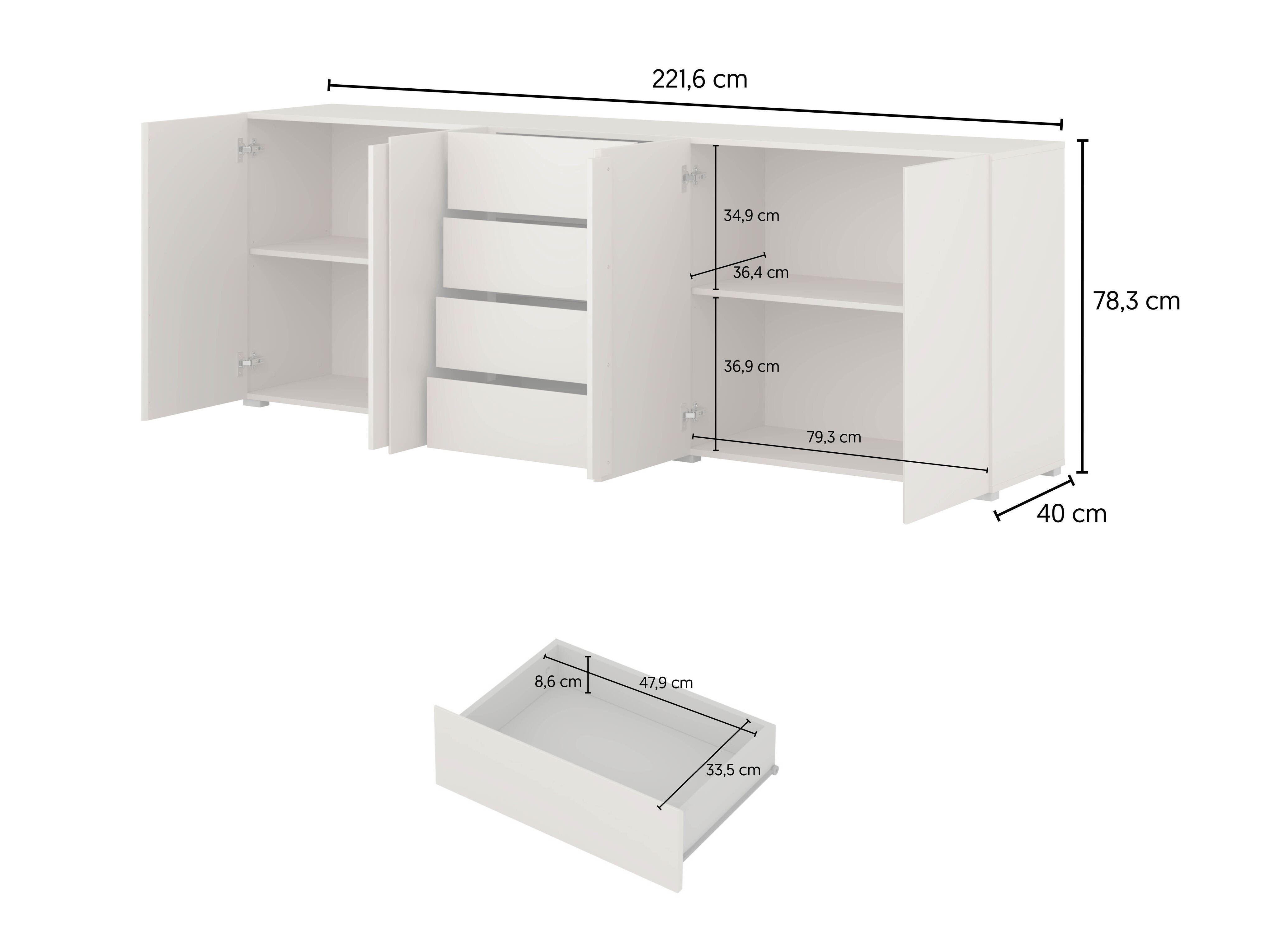 Cómoda Elbleve 105 (Branco)