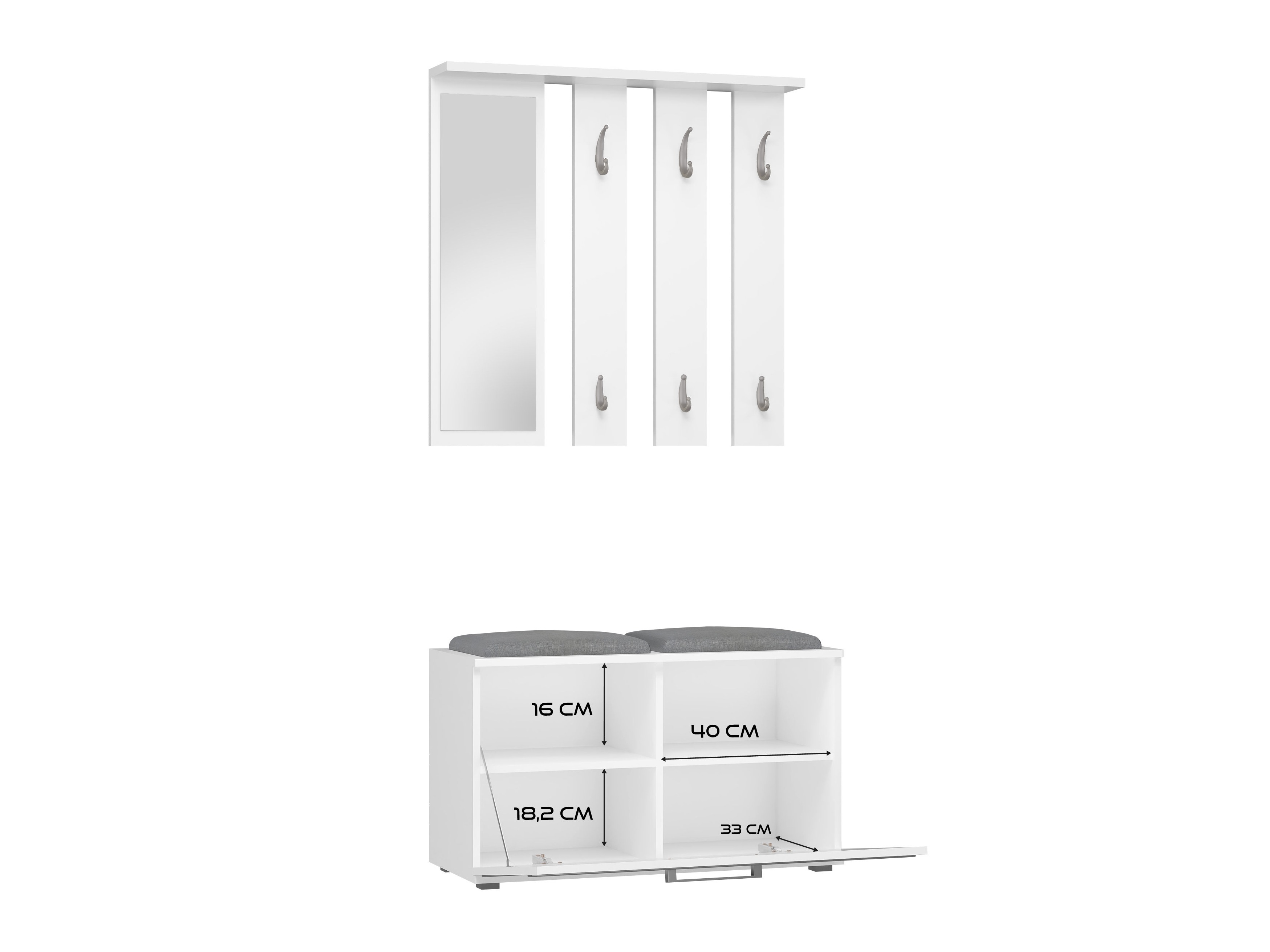 Conjunto para corredor Mandeville 396 (Branco)