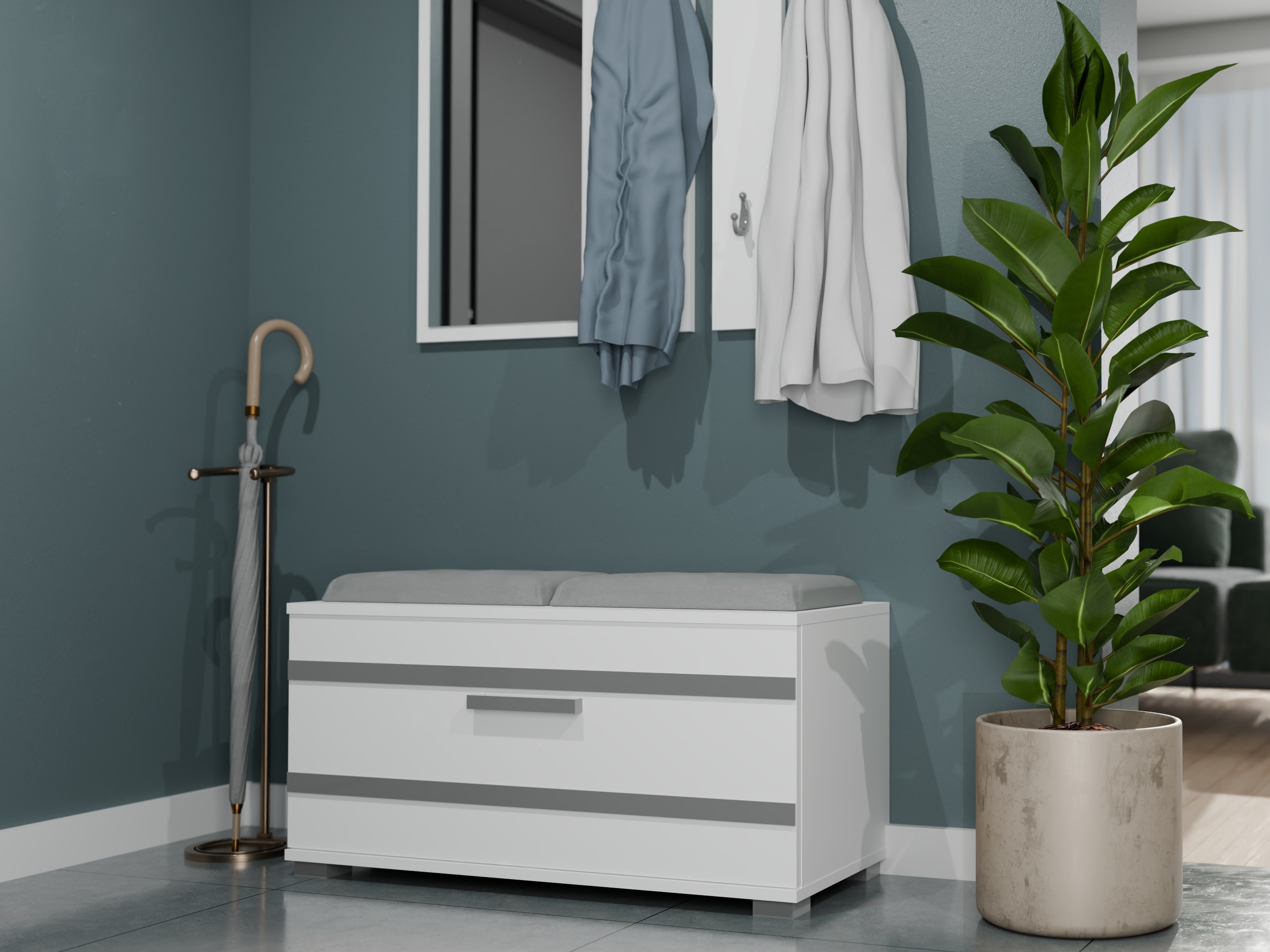Conjunto para corredor Mandeville 396 (Branco)