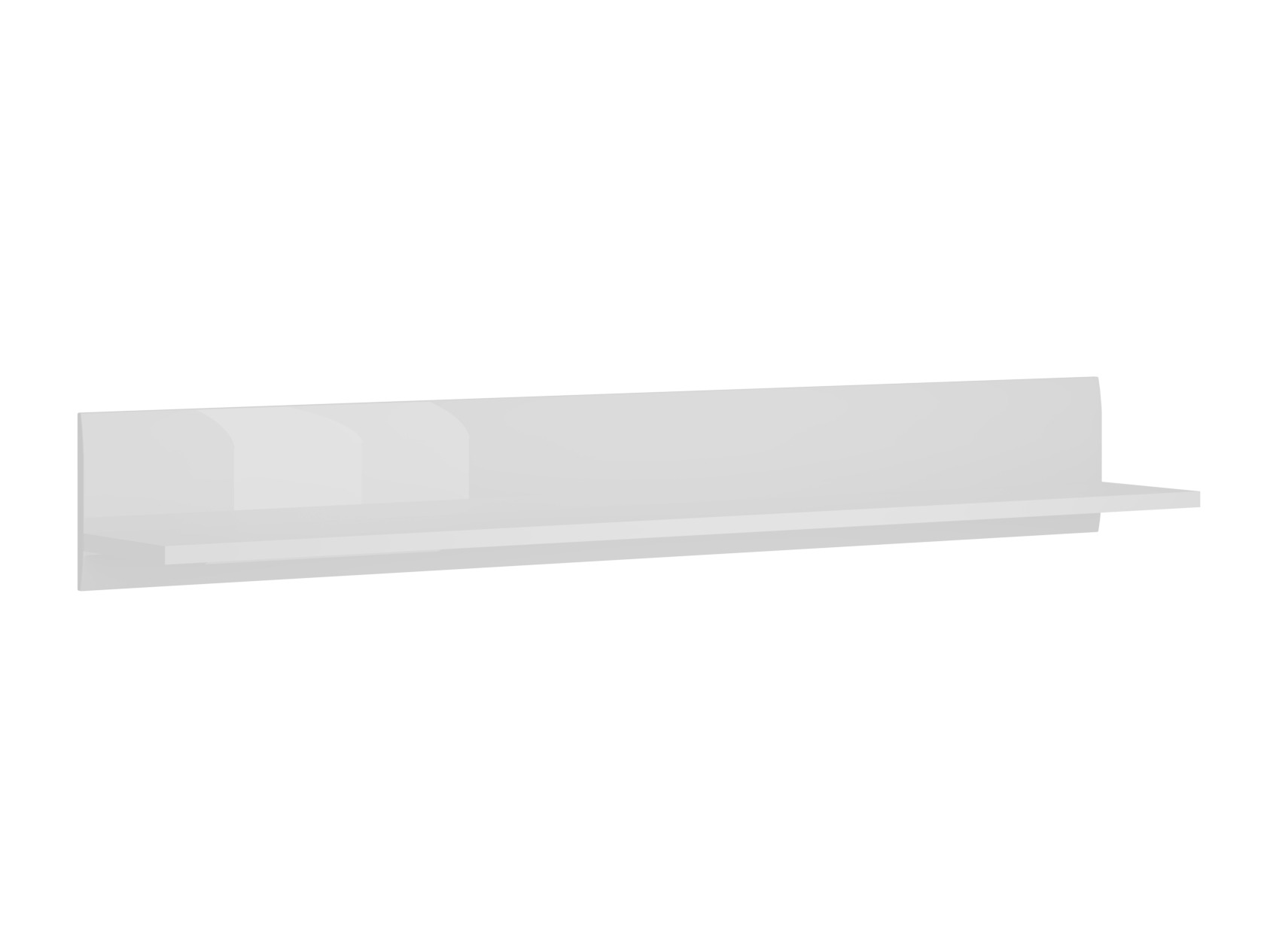 Estante de parede Ophsalu 100 (Branco + Branco brilhante)