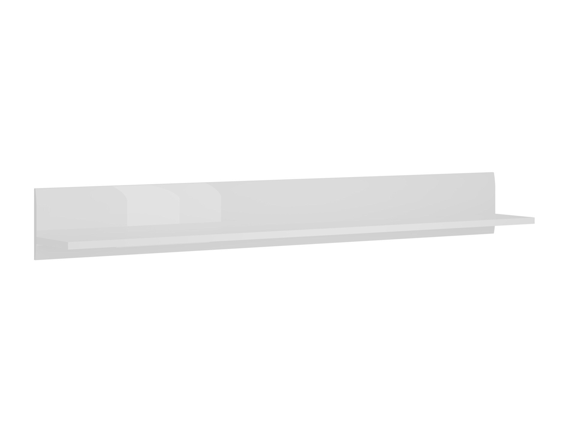 Estante de parede Ophsalu 101 (Branco + Branco brilhante)
