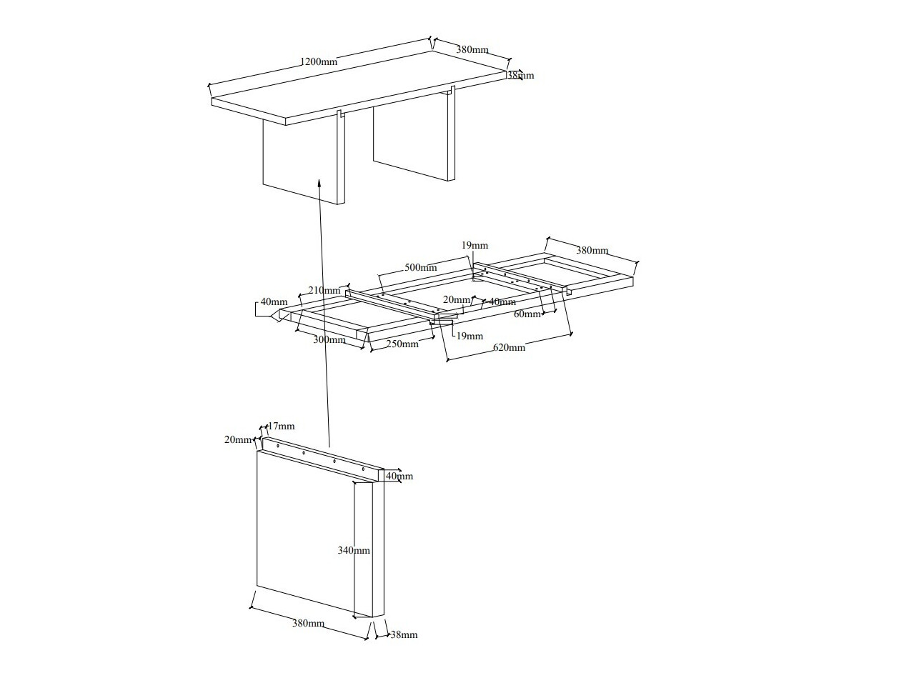 Mesa de centro Dallas 5351 (Preto)