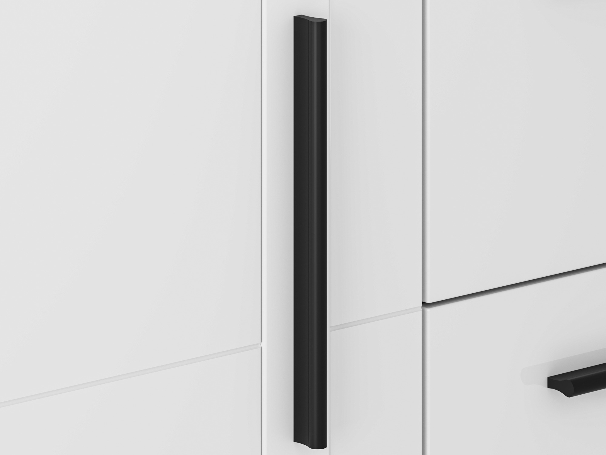 Cómoda Ophsalu 108 (Branco + Branco brilhante)