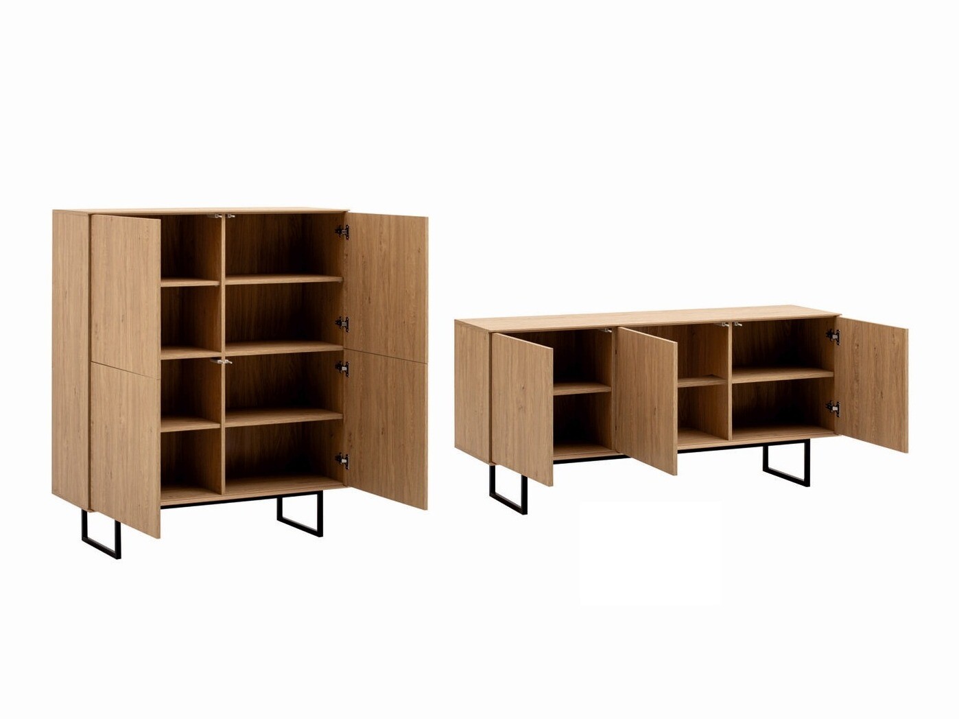 Conjunto para sala de estar Bentesa 124 (Carvalho)