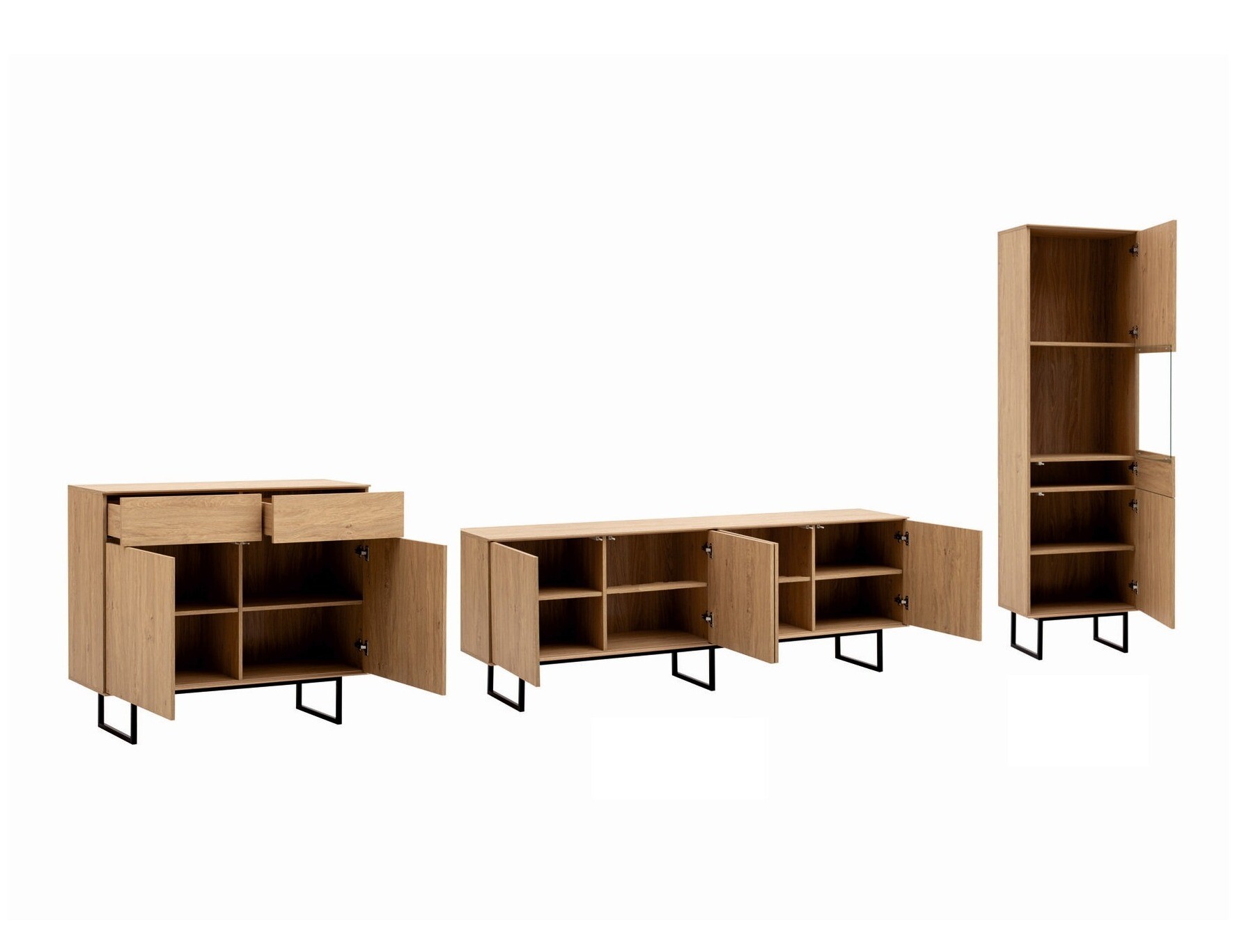 Conjunto para sala de estar Bentesa 127 (Carvalho)