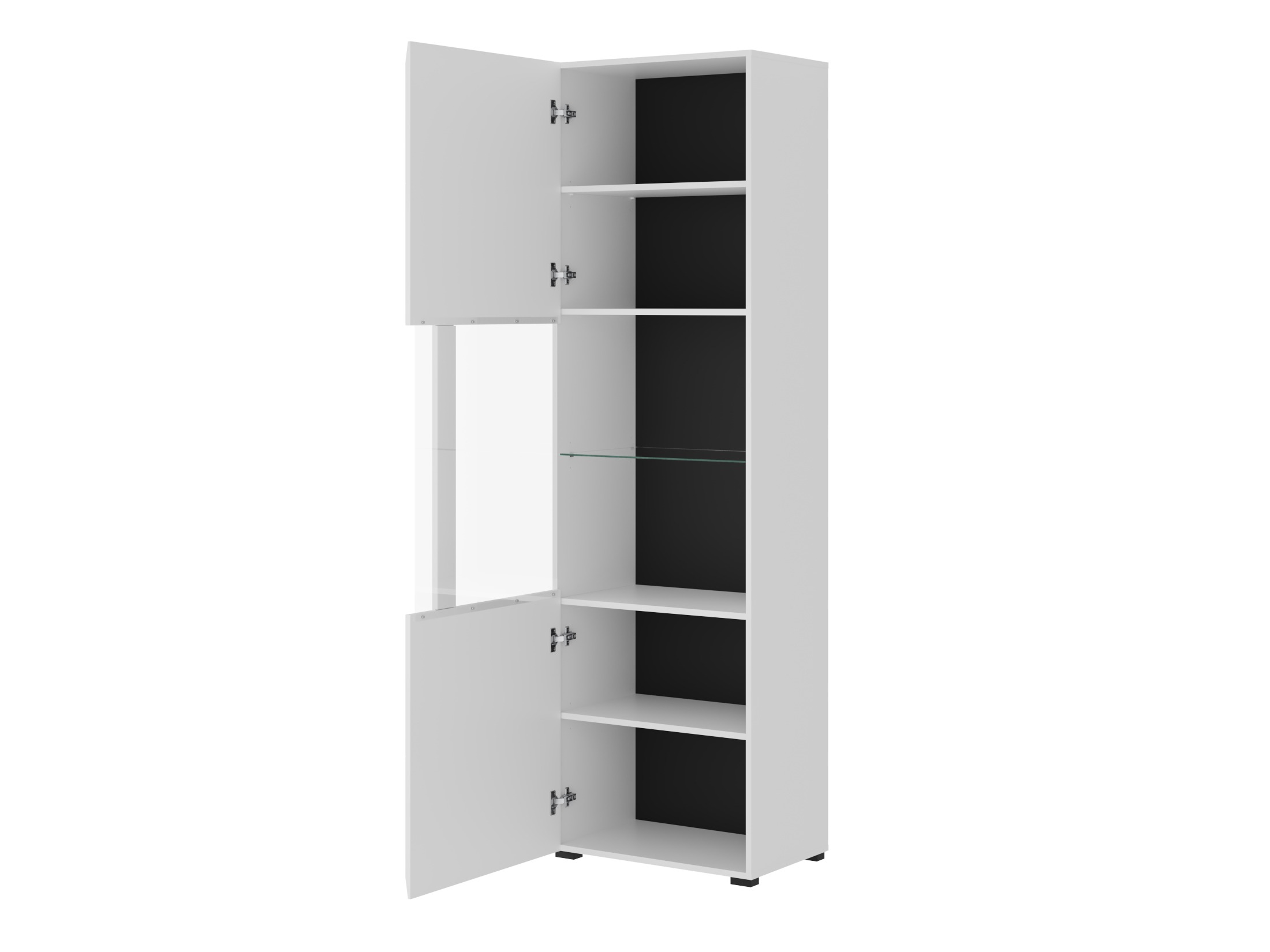 Conjunto para sala de estar Ophsalu 111 (Branco + Branco brilhante)