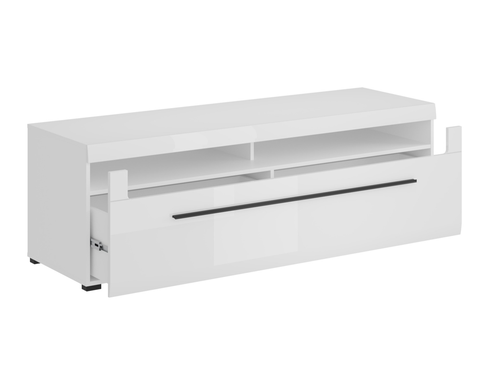 Conjunto para sala de estar Ophsalu 111 (Branco + Branco brilhante)
