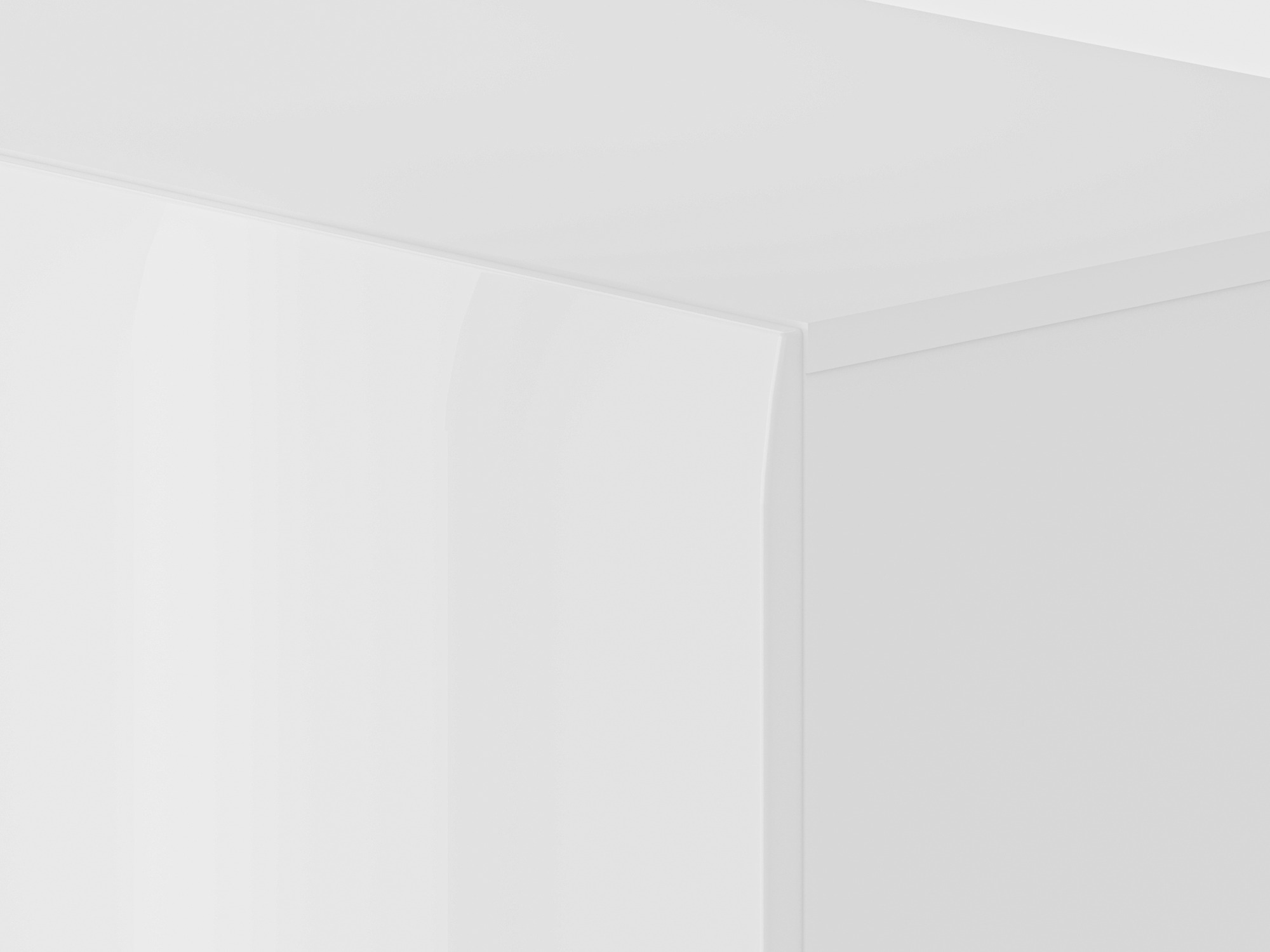 Conjunto para sala de estar Ophsalu 111 (Branco + Branco brilhante)