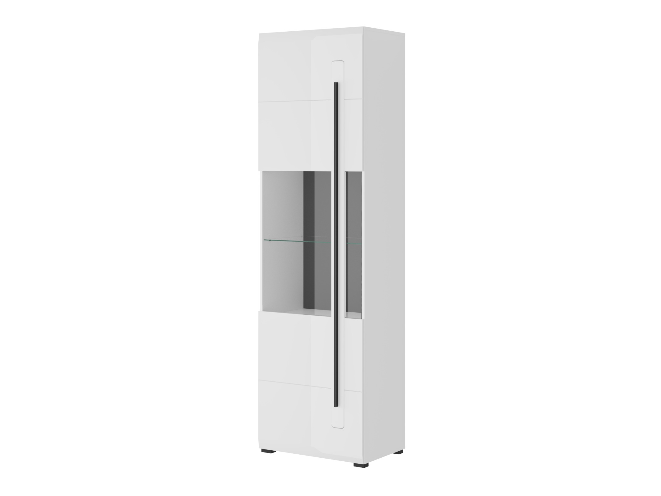 Estante Ophsalu 110 (Branco + Branco brilhante)