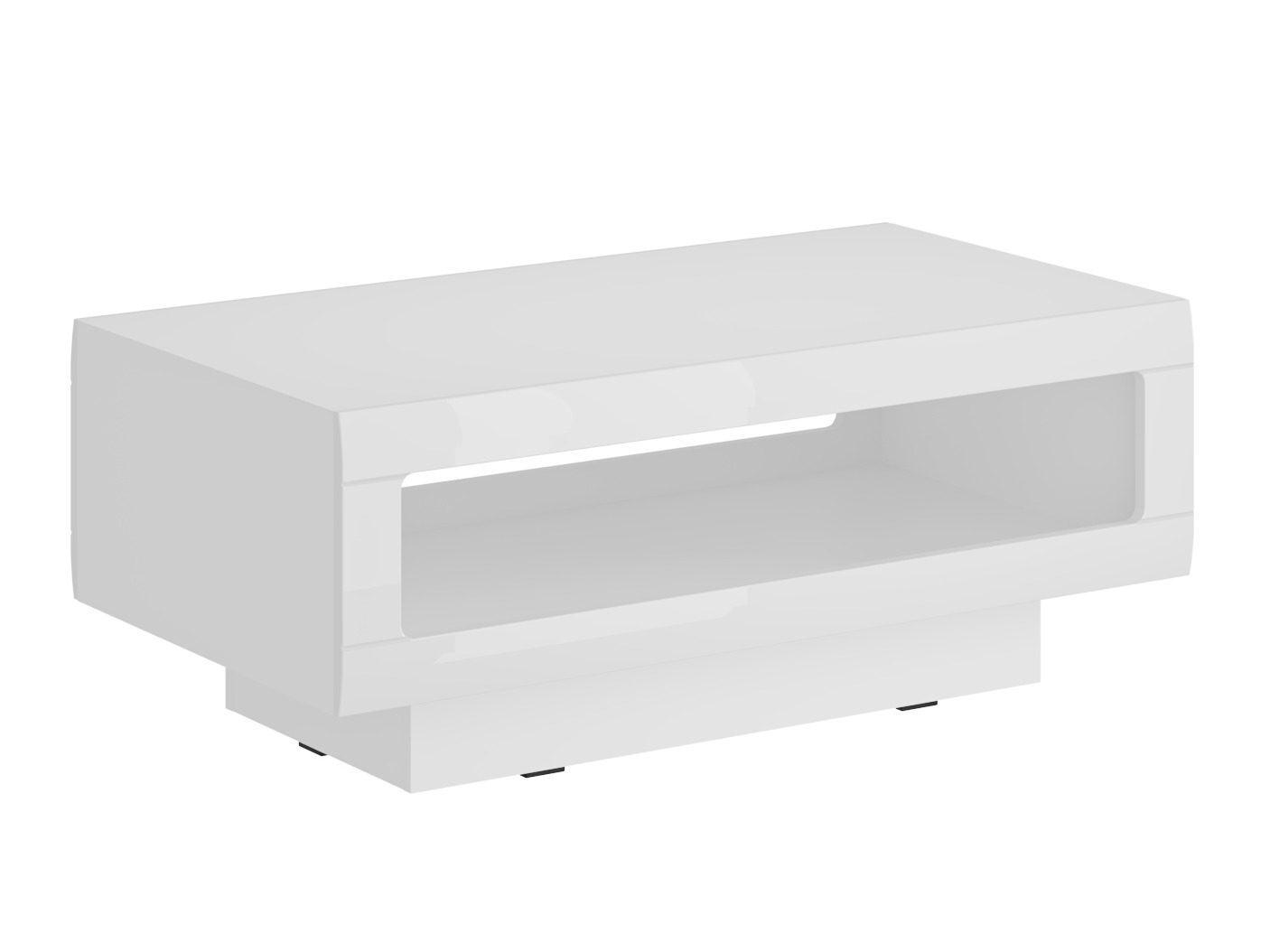 Mesa de centro Ophsalu 102 (Branco + Branco brilhante)